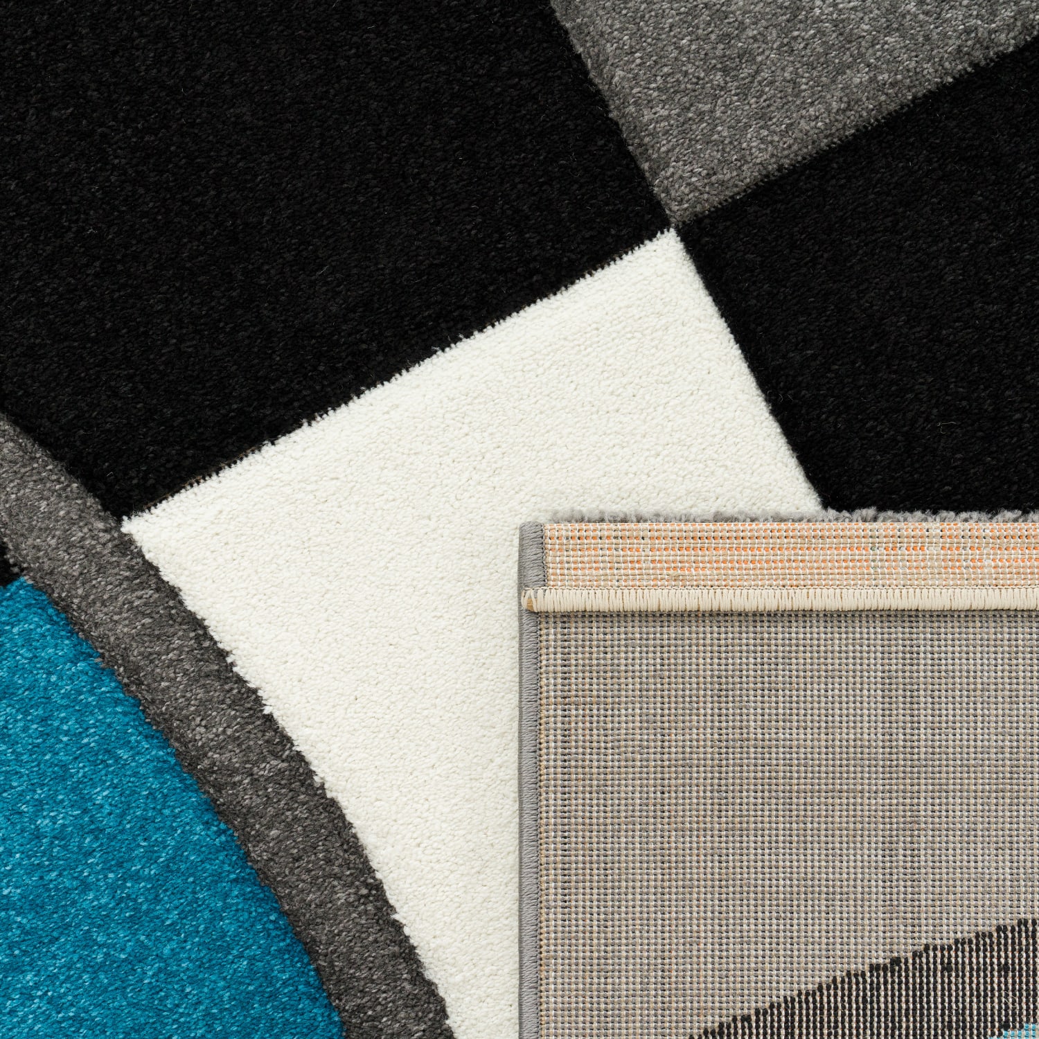 Moderner-Teppich Diamond Türkis