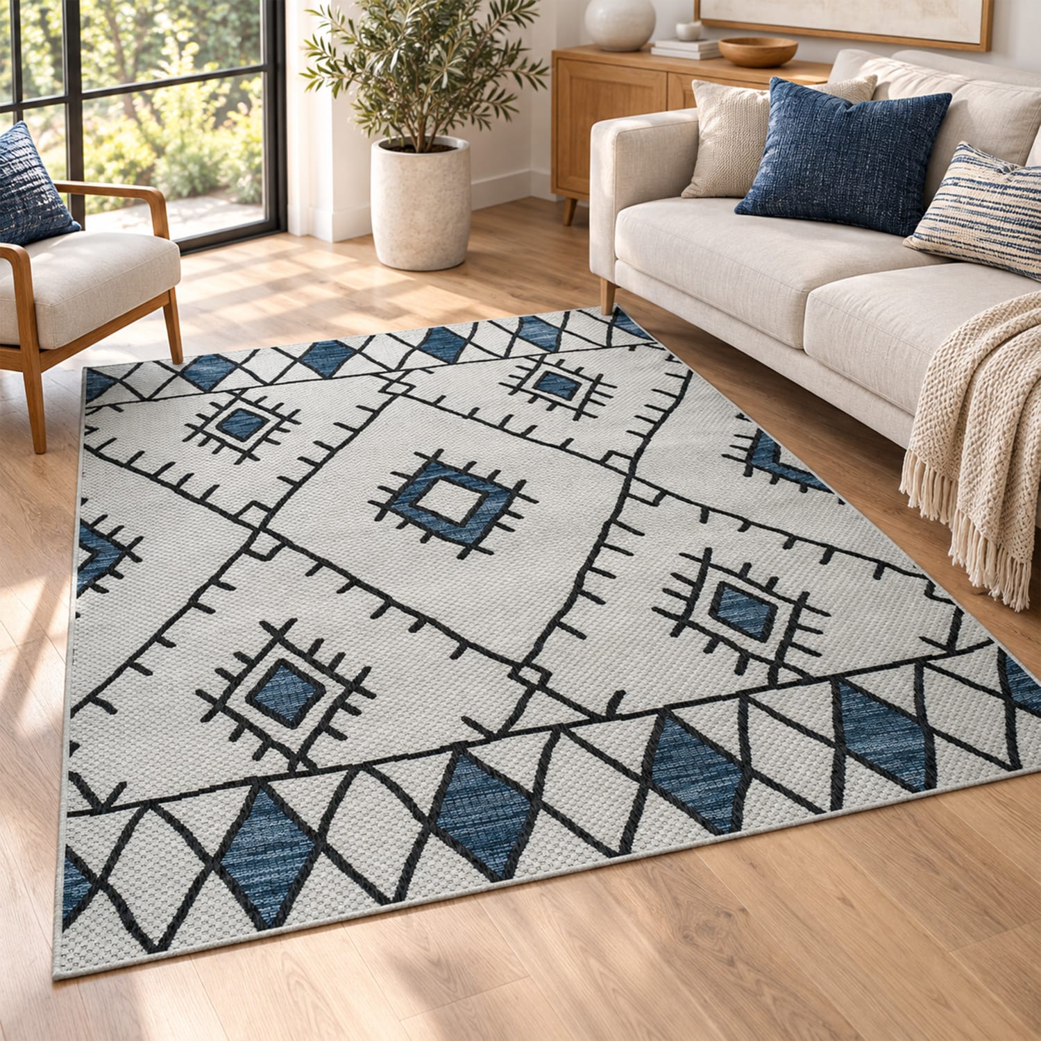 In- & outdoor-teppich Kuba | Blau | 120x160 cm