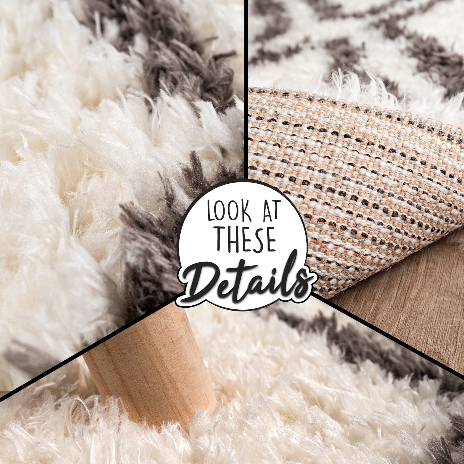 Hochflorteppich Maghreb Creme