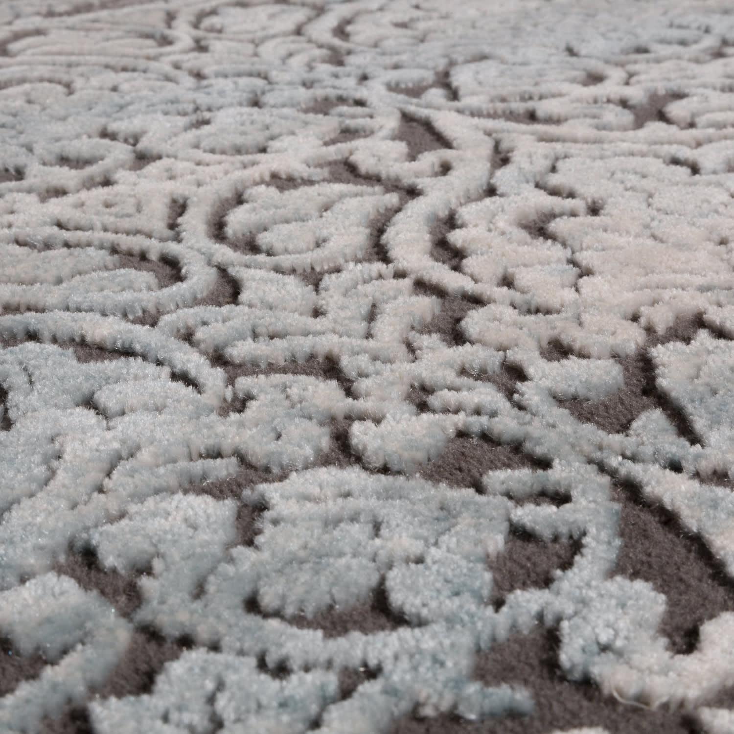 Teppich Theresa Grau-Blau