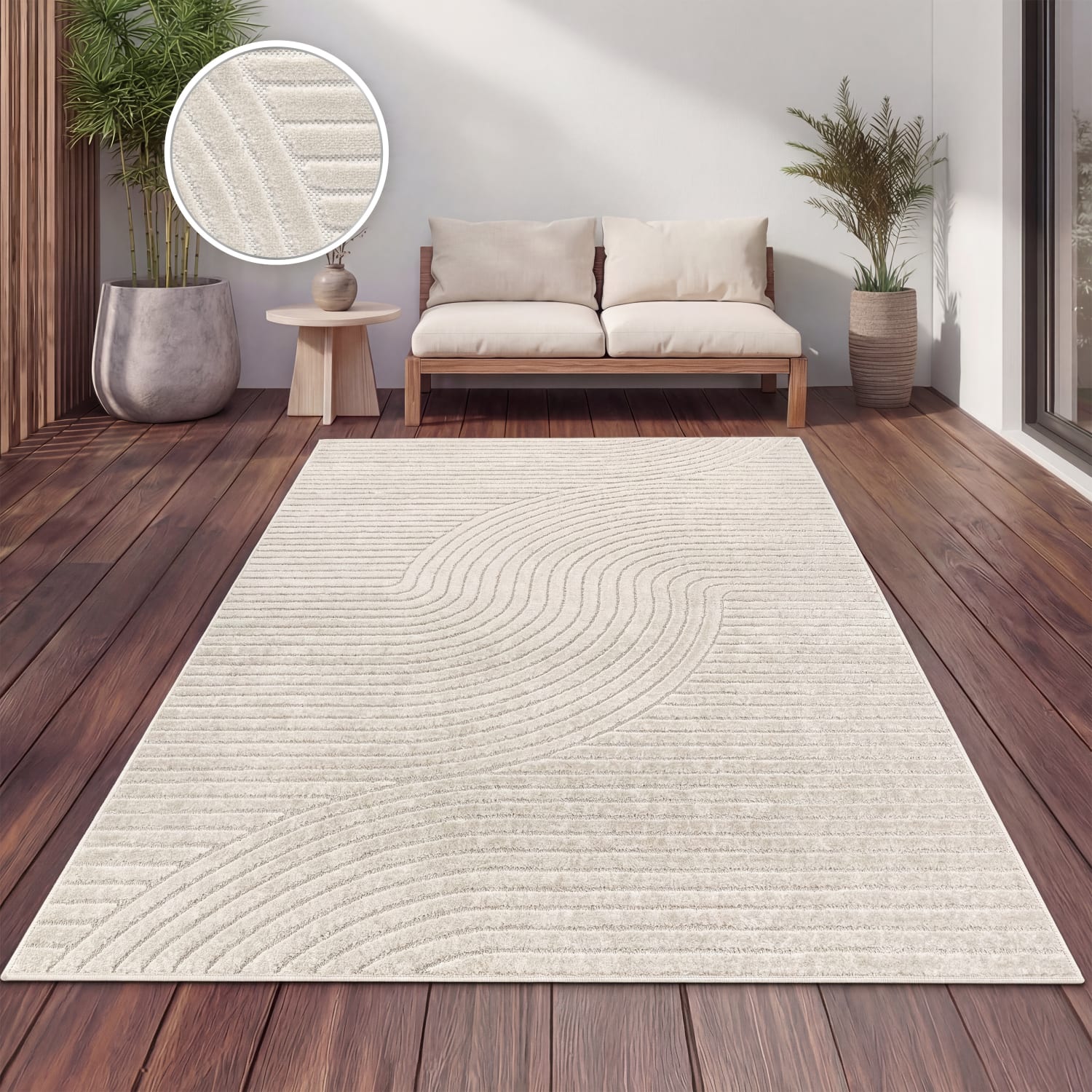 In- & Outdoor-Teppich Cotton Creme