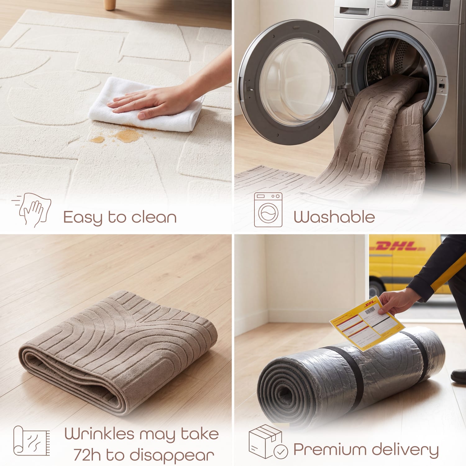 Moderner-Teppich Tokio Creme,Moderner-Teppich Tokio Grau,Moderner-Teppich Tokio Beige,Moderner-Teppich Tokio Anthrazit,Moderner-Teppich Tokio Taupe
