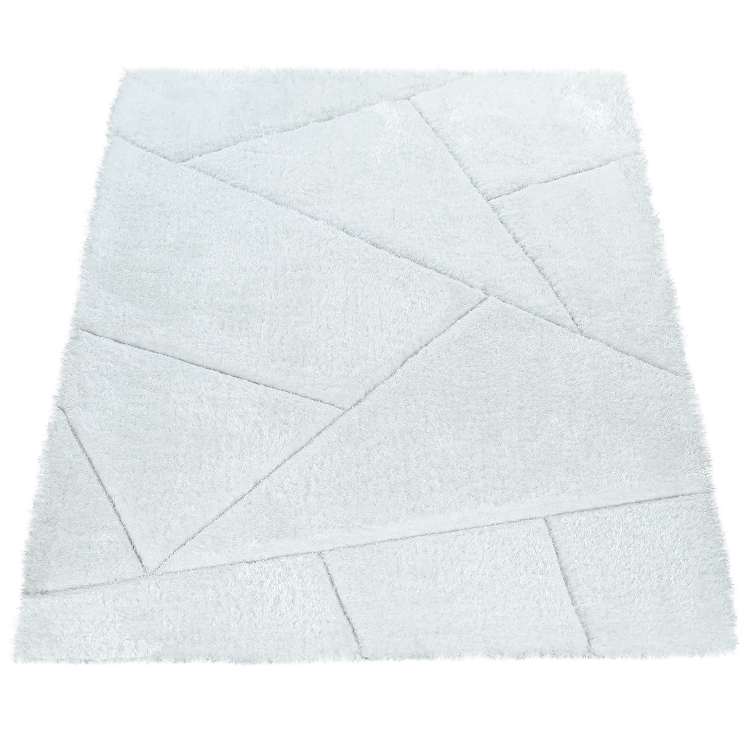 Hochflorteppich Palma Weiß