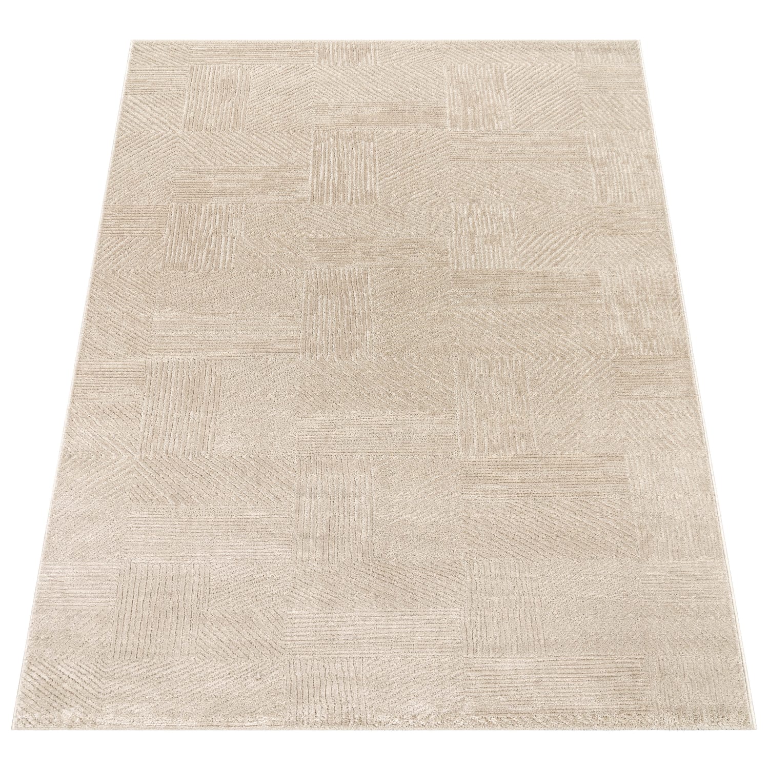 Moderner-Teppich Tinos Beige