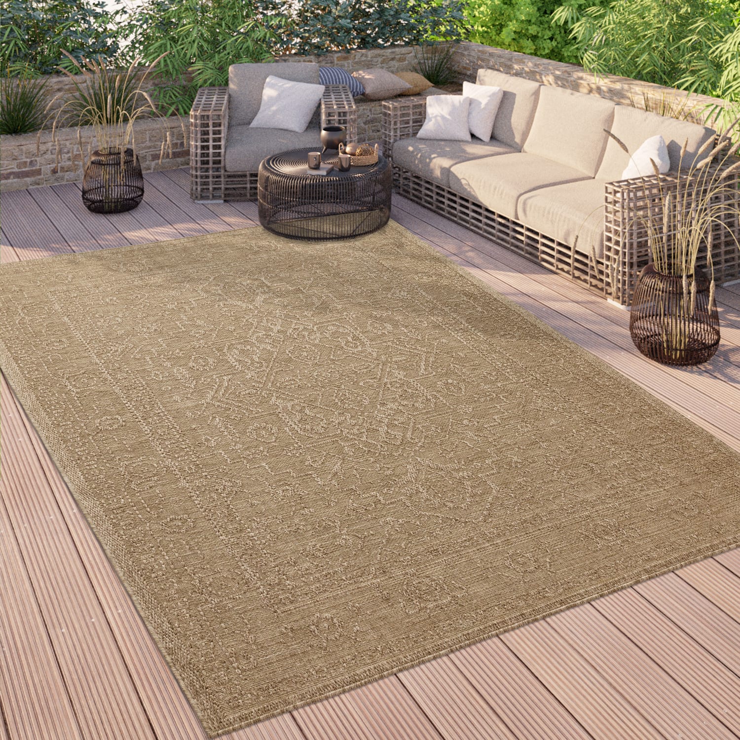 In- & Outdoor-Teppich Rimini Beige