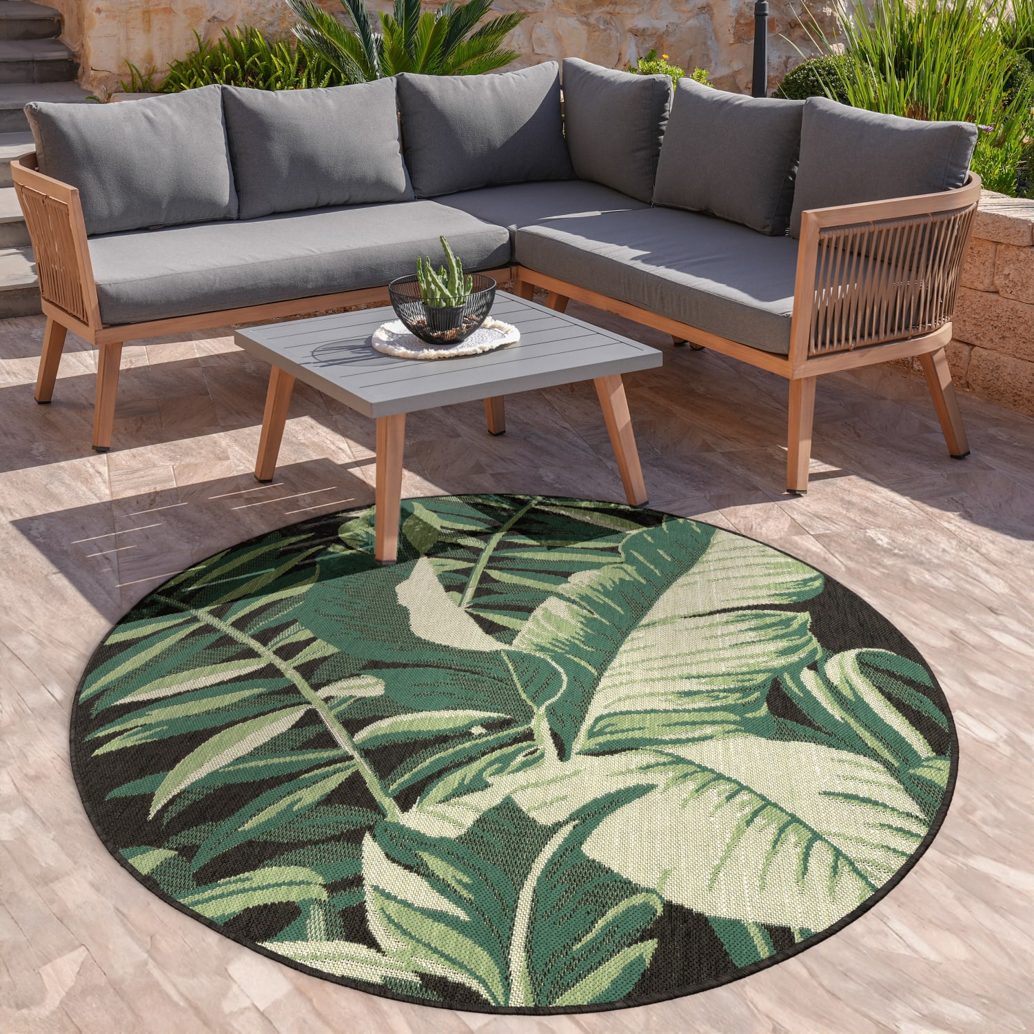 In- & Outdoor-Teppich Ostende Schwarz