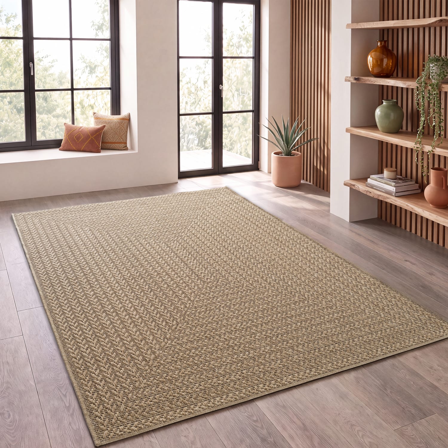 In- & Outdoor-Teppich Waregem Beige