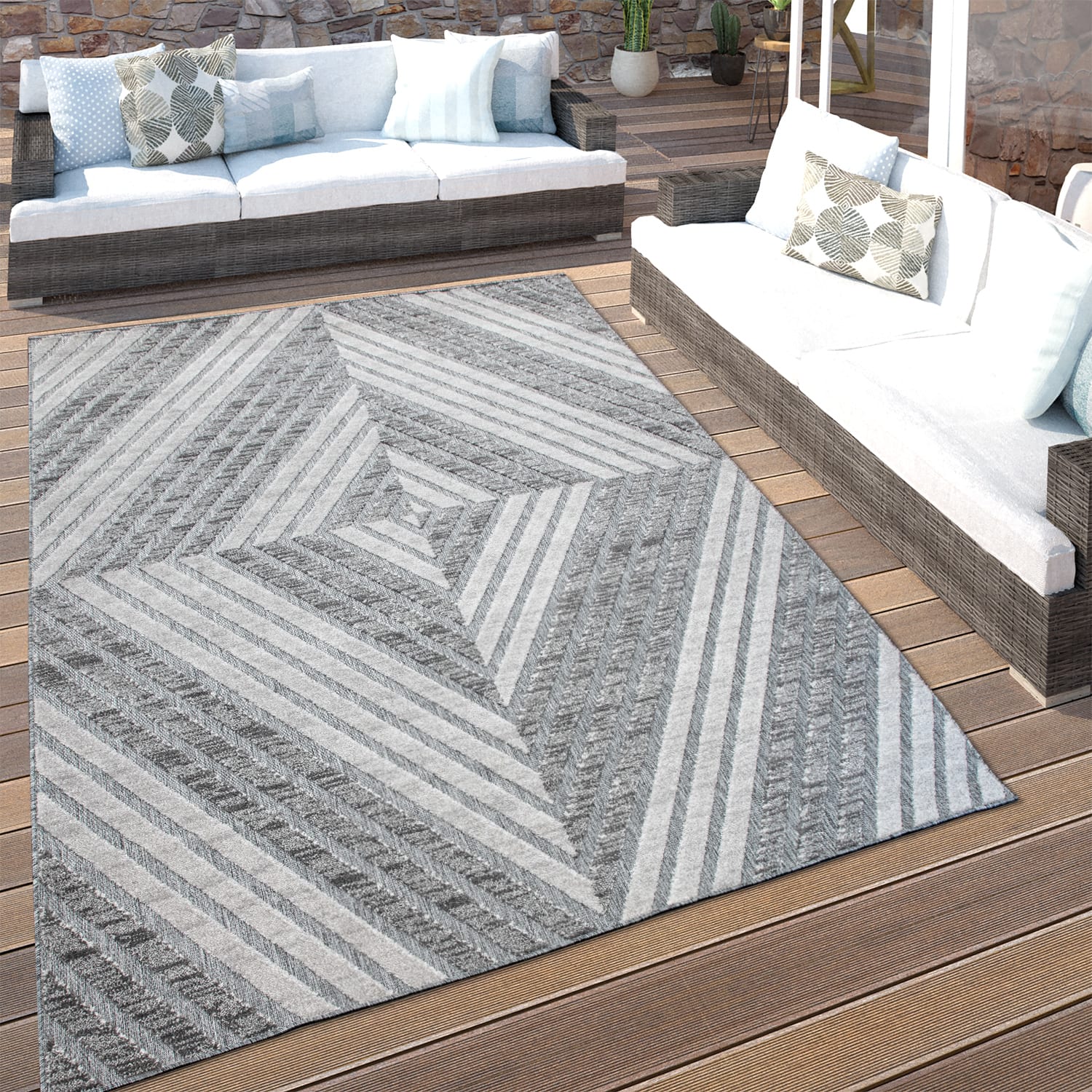In- & Outdoor-Teppich Stilo Grau