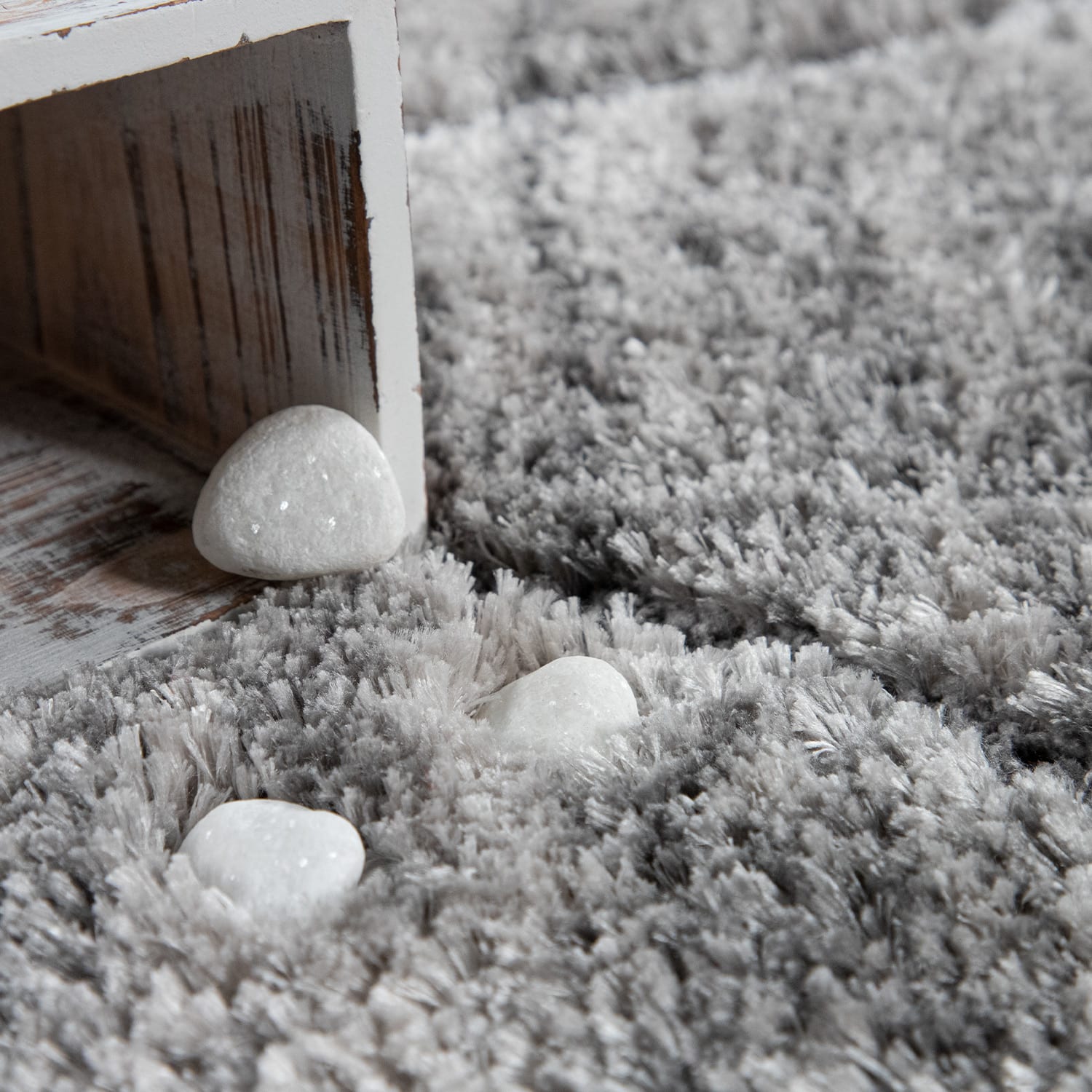 Hochflorteppich Ponto Grau