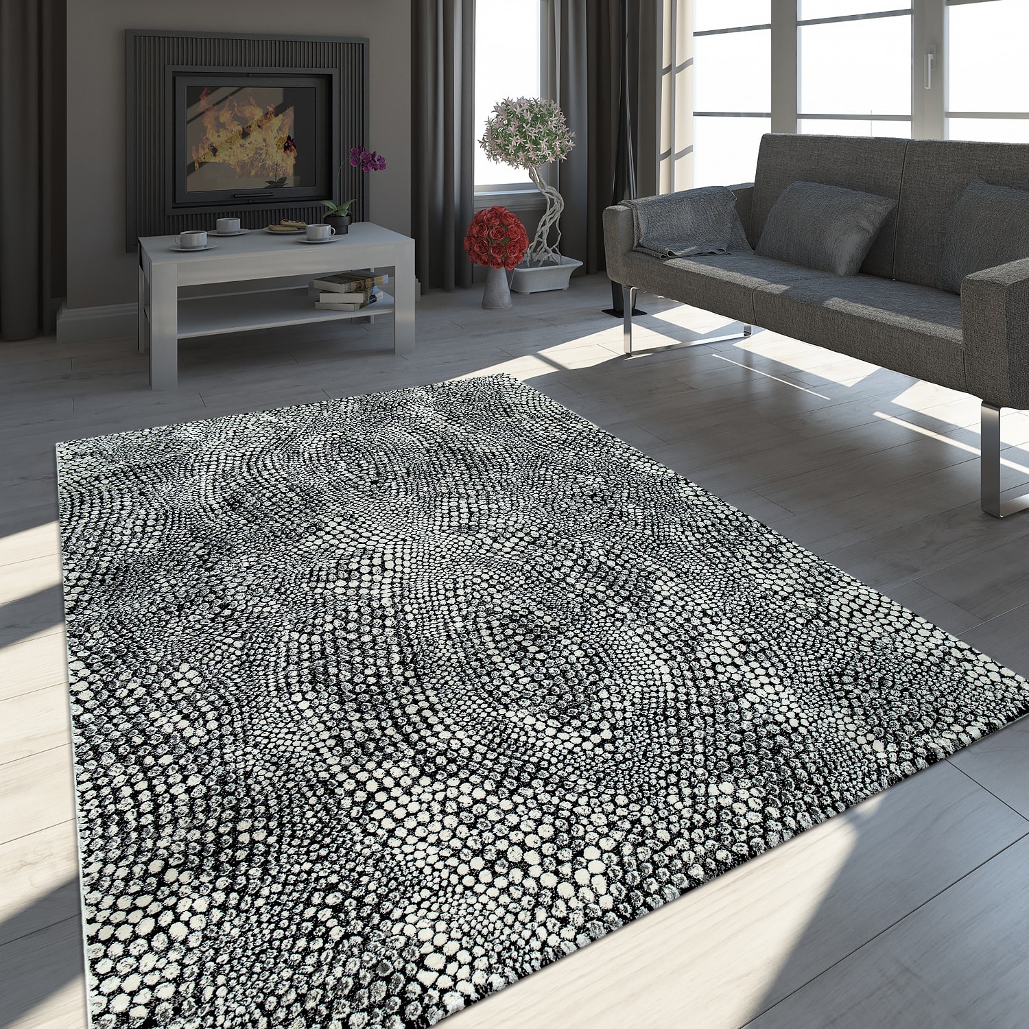 Teppich Elizabeth Anthrazit