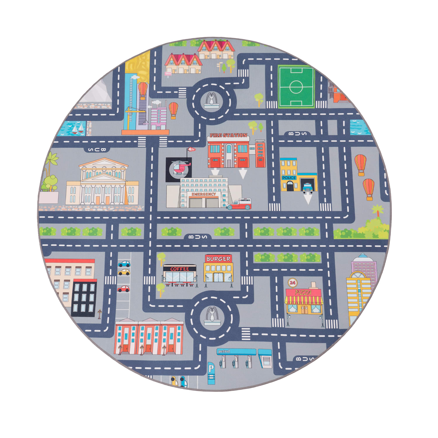 Kinder-Teppich Bino Grau