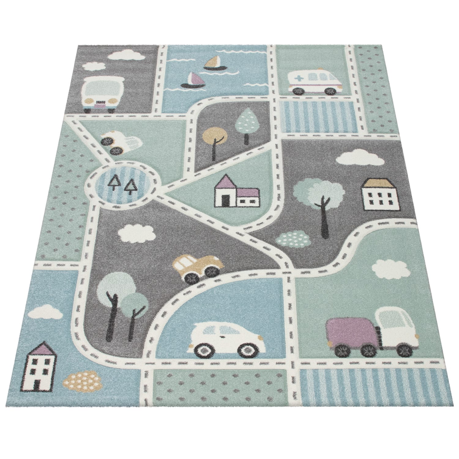 Kinder-Teppich Cosmo Grün