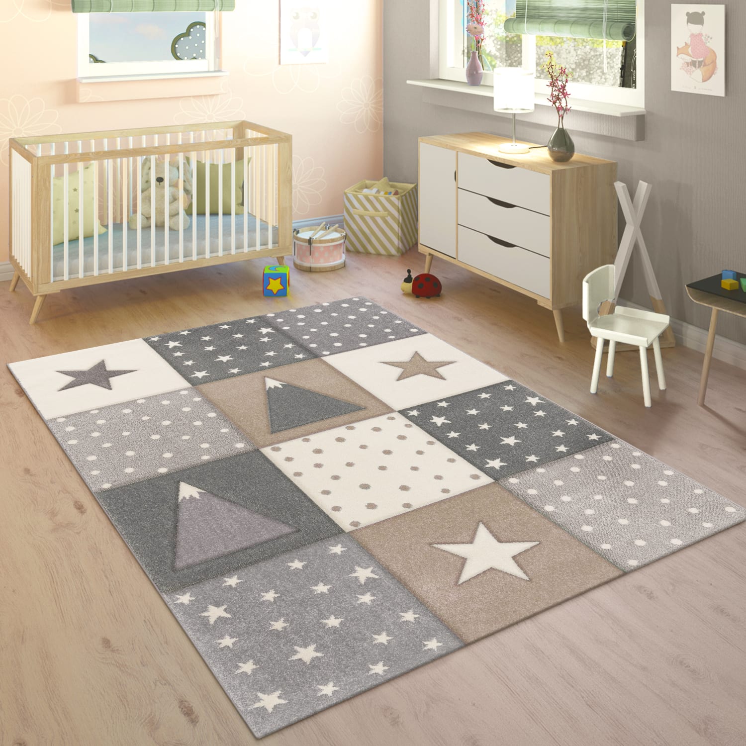 Kinder-Teppich Cosmo Beige