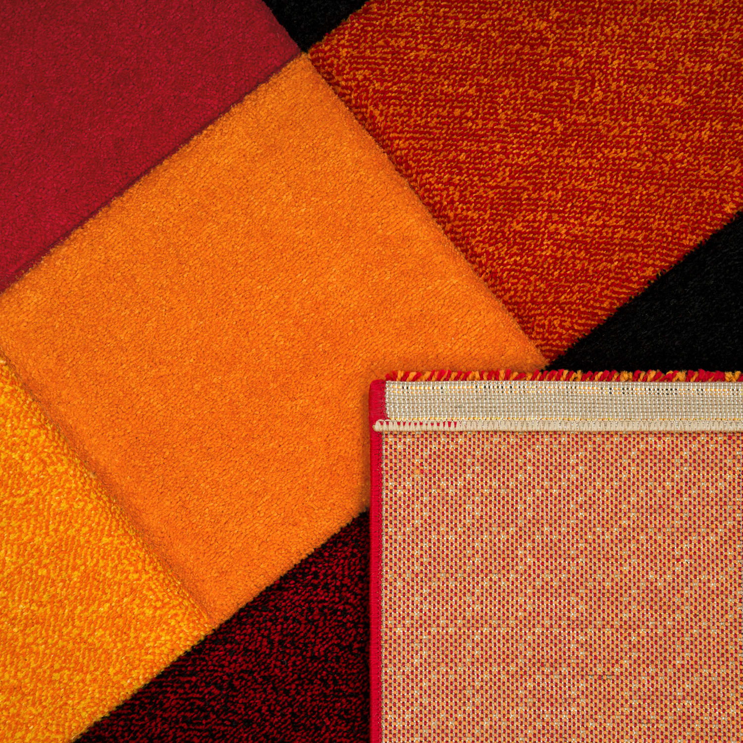 Moderner-Teppich Brilliance Rot