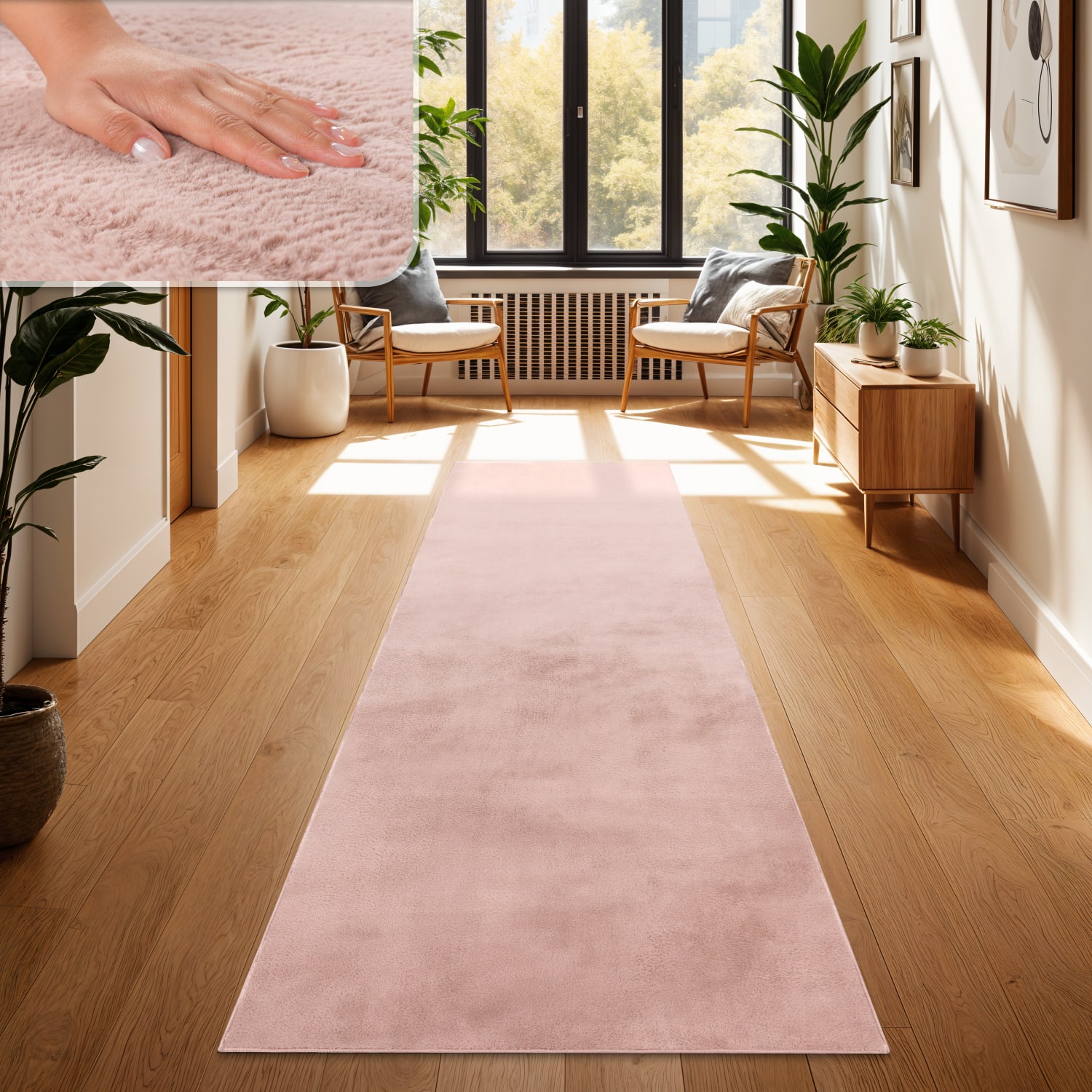 Flauschteppich Soft Pink