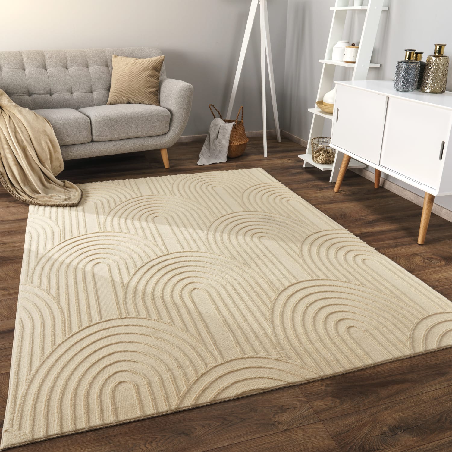 Fell-Teppich Lelystad Beige