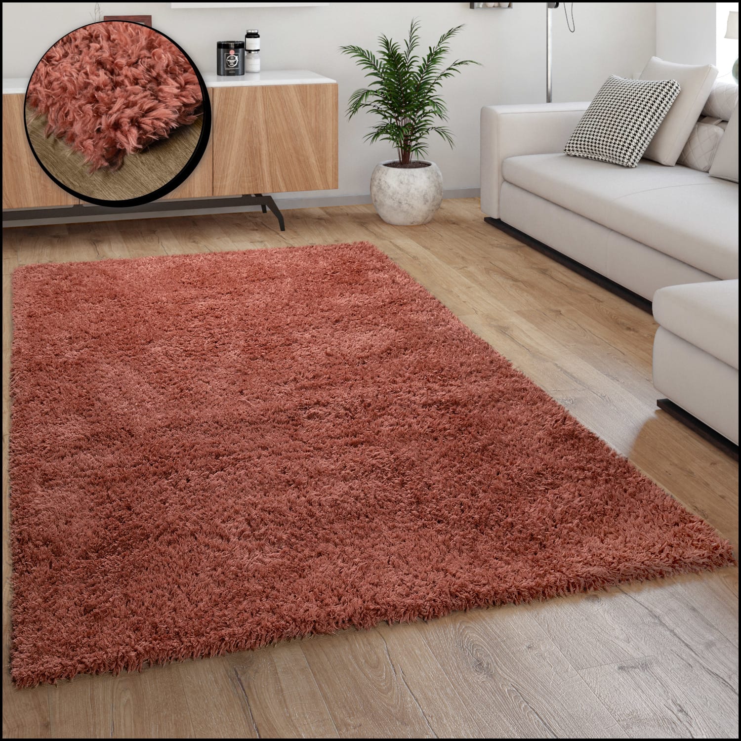 Hochflorteppich Floppy Rost