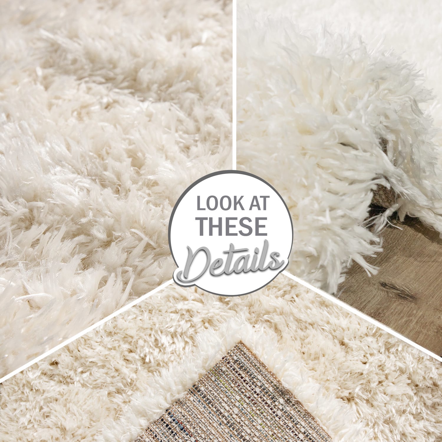 Hochflorteppich Milano Weiß