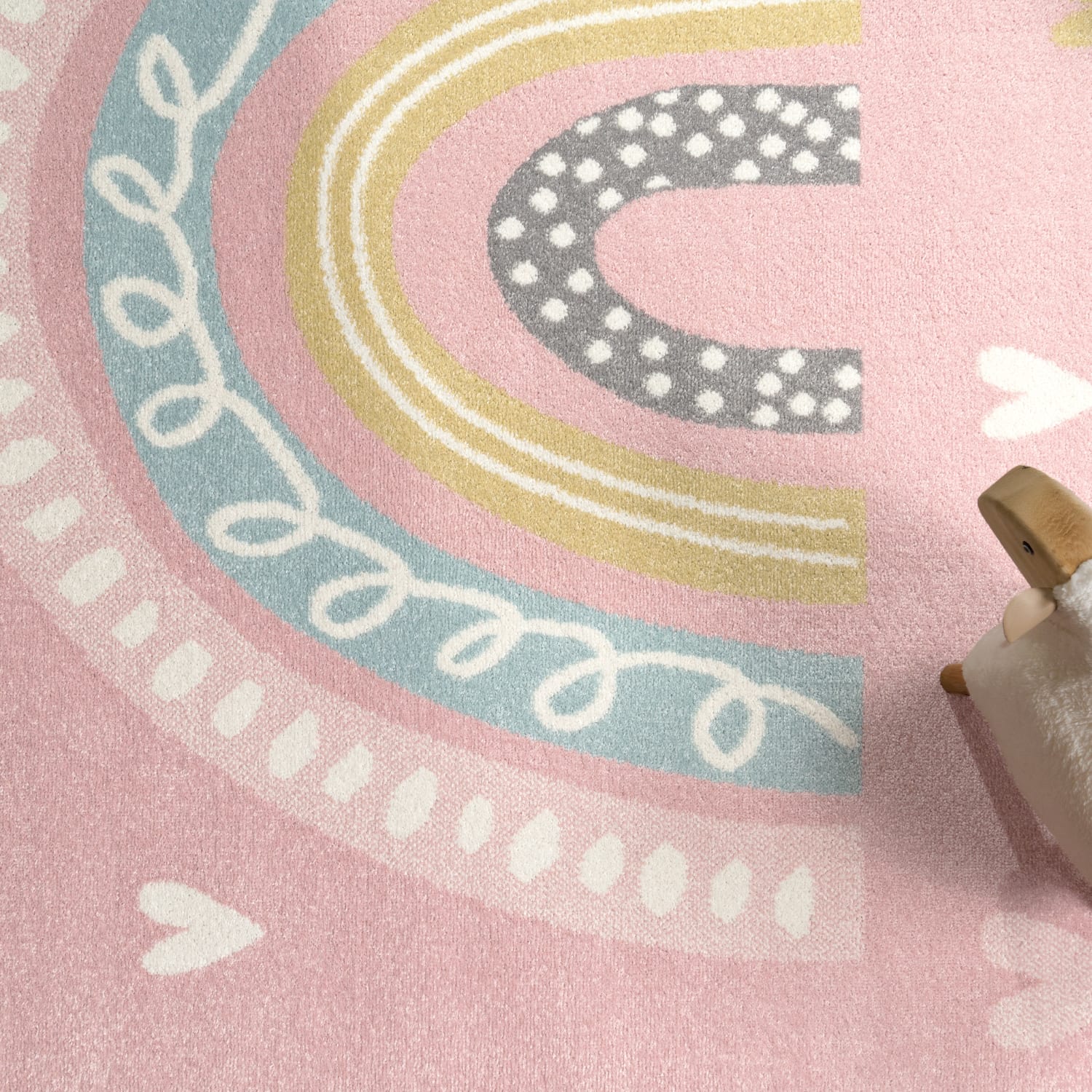 Kinder-Teppich Nino Pink