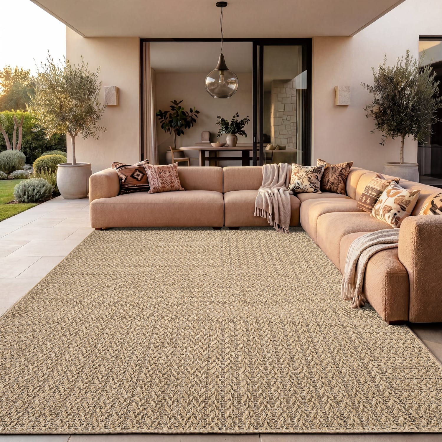 In- & Outdoor-Teppich Waregem Beige