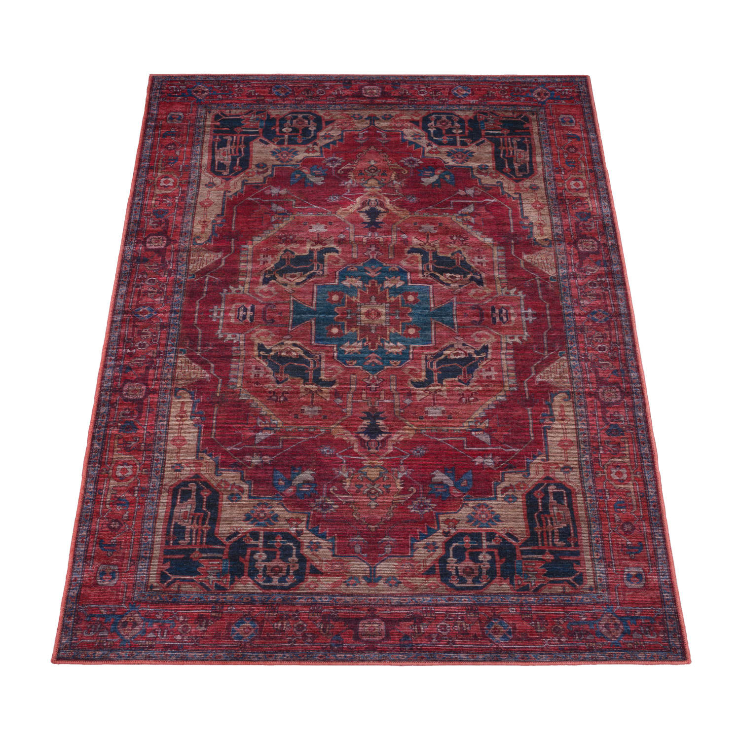 Teppich waschbar Bordeaux Rot