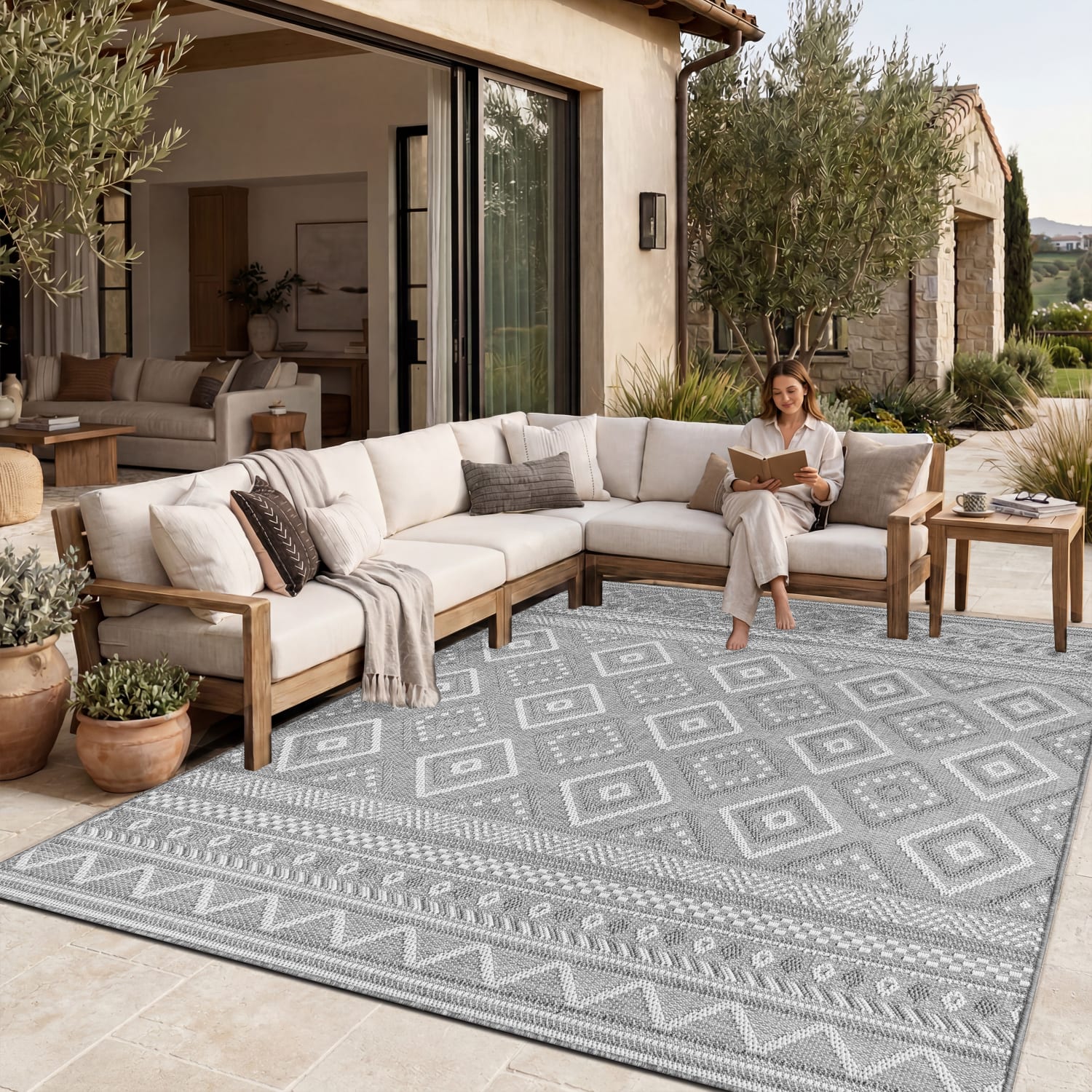 In- & Outdoor-Teppich Vermont Grau