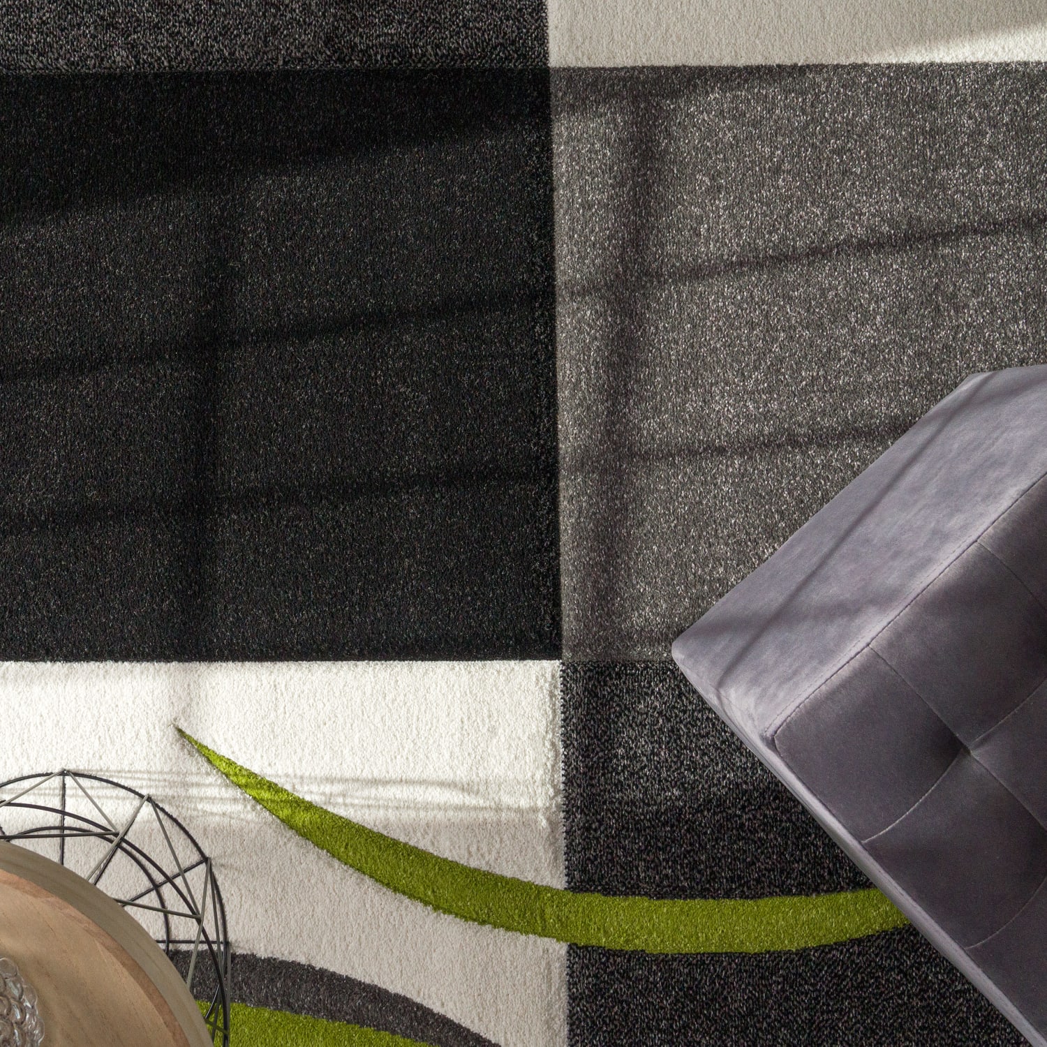 Moderner-Teppich Diamond Grün
