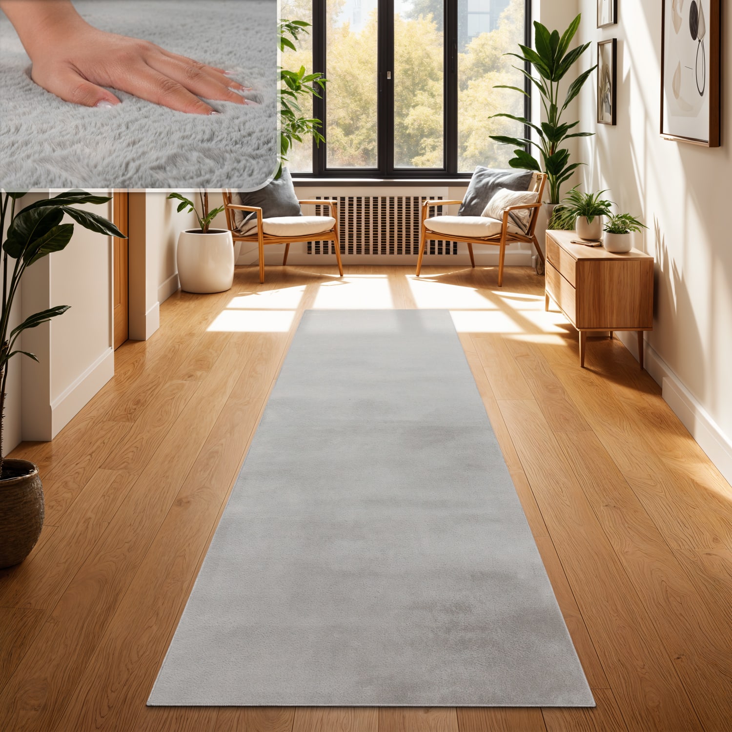Flauschteppich Soft Grau
