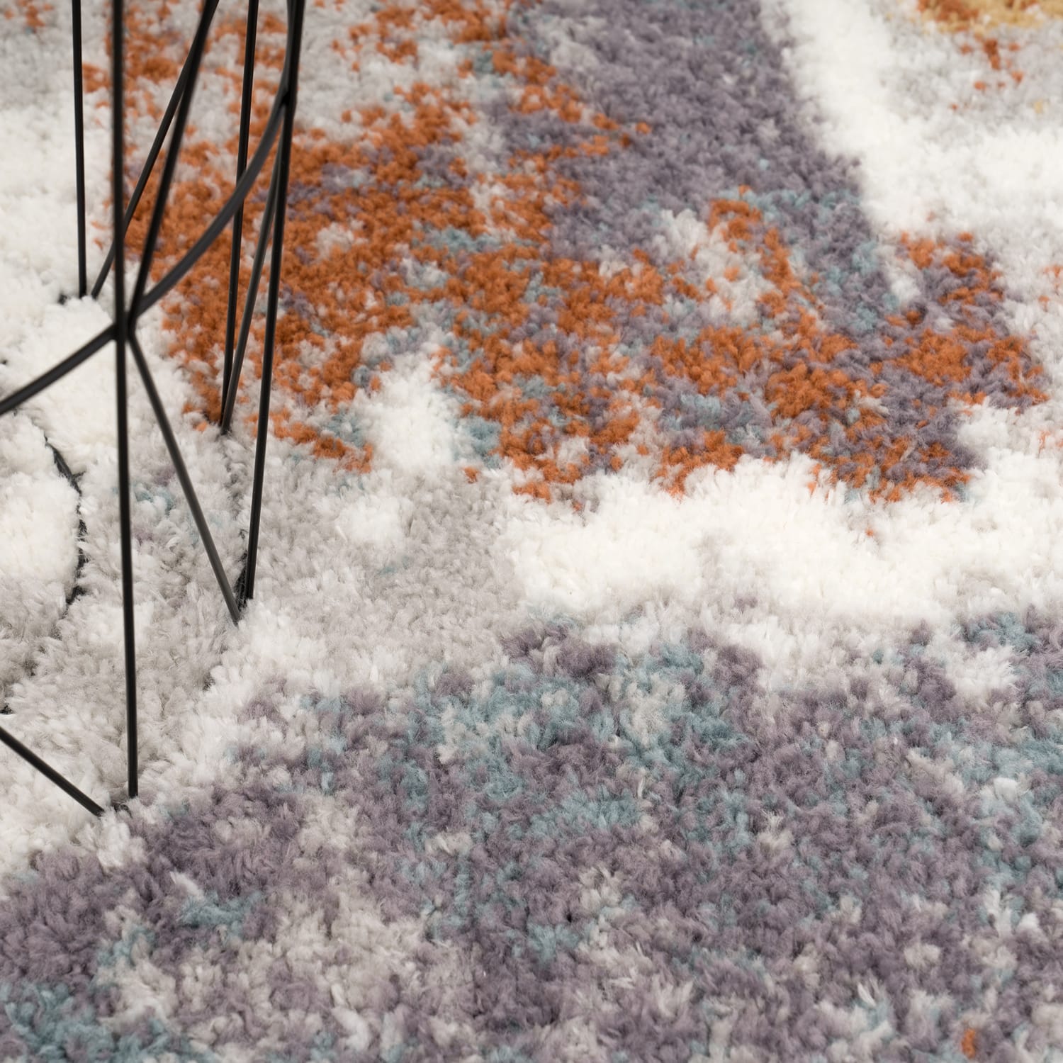 Hochflorteppich Padua Mehrfarbig