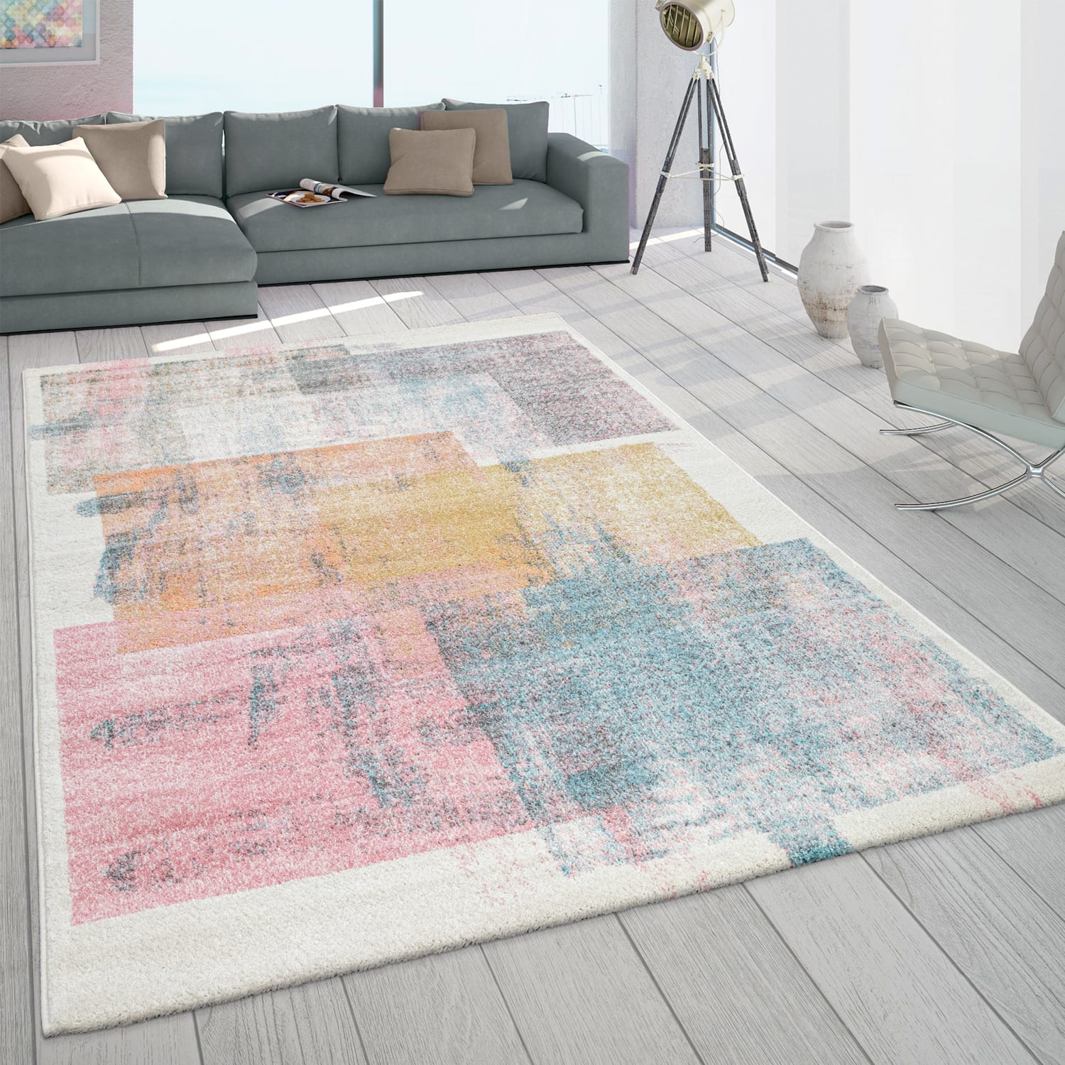 Moderner-Teppich Mero Mehrfarbig