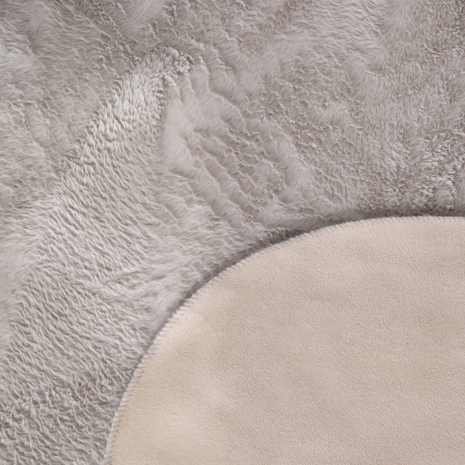 Paco Home Fellteppich Pelt 640, fellförmig, Höhe: 16 mm, Kunstfell, Uni Farben, sehr weicher Flor