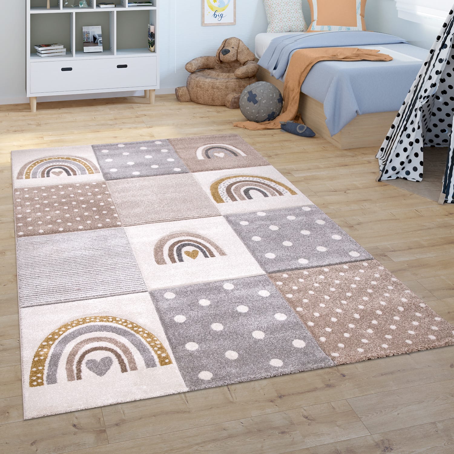 Kinder-Teppich Cosmo Beige