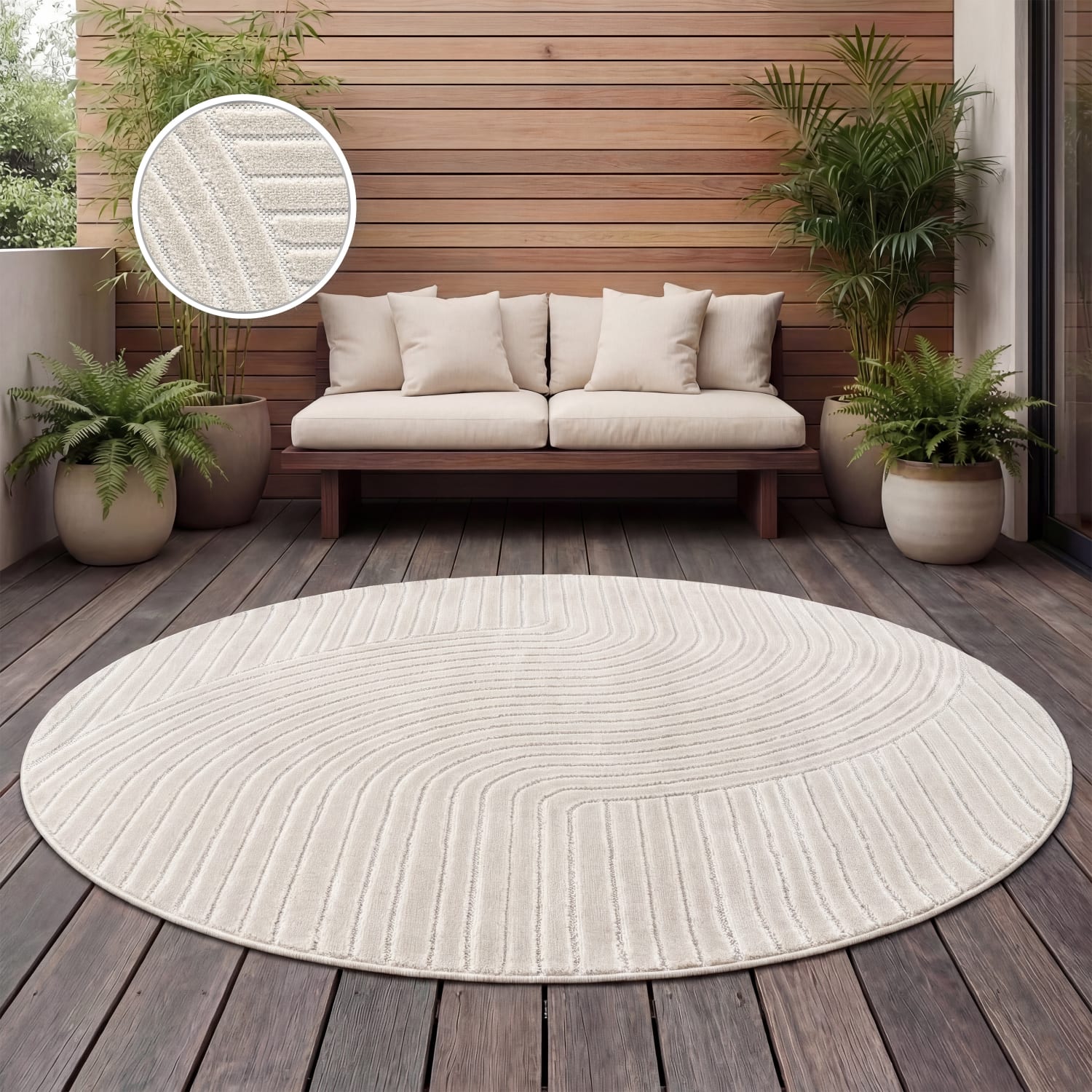 In- & Outdoor-Teppich Cotton Creme