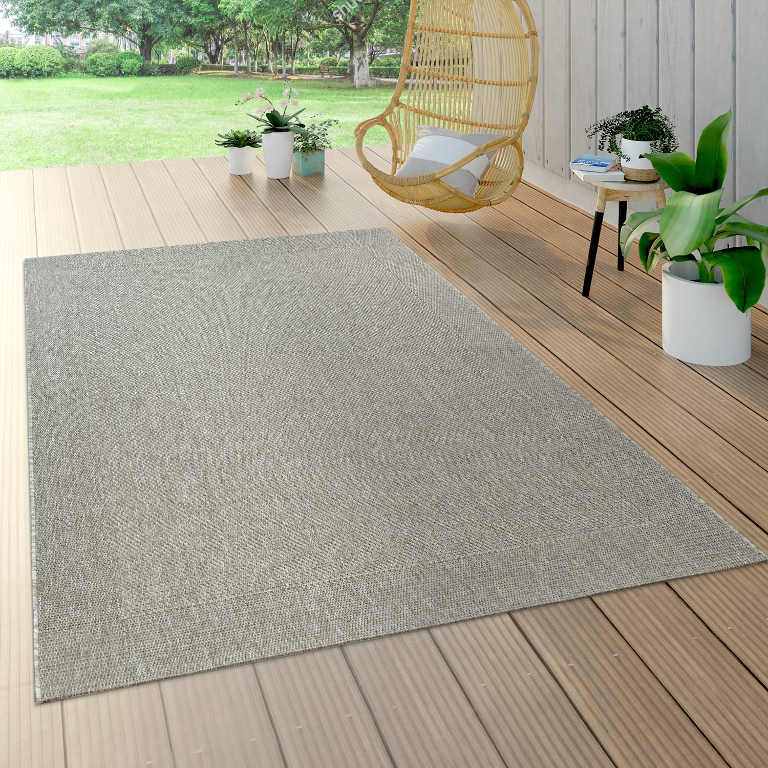 In- & Outdoor-Teppich Waregem Grau