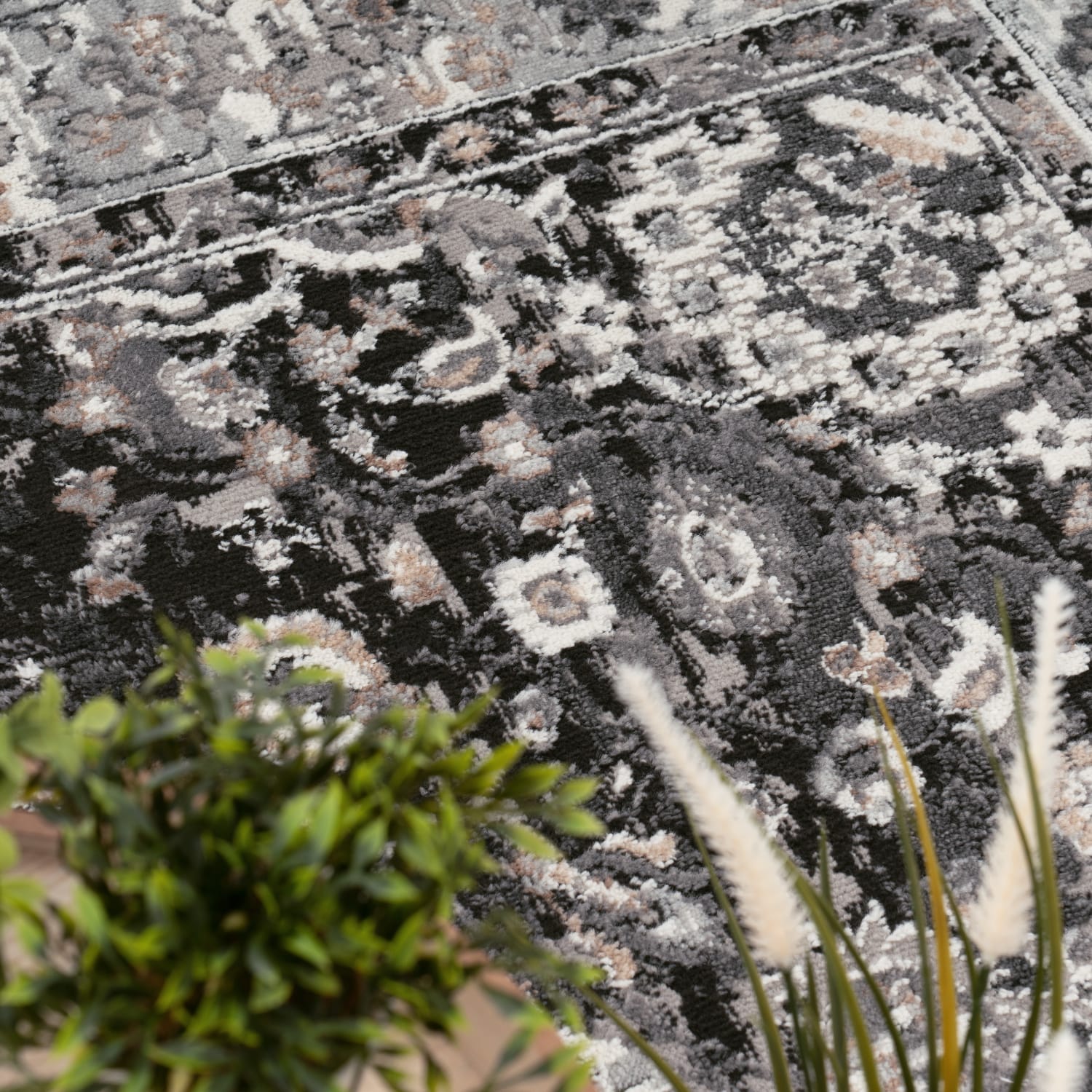 Vintage Teppich Pescara Schwarz
