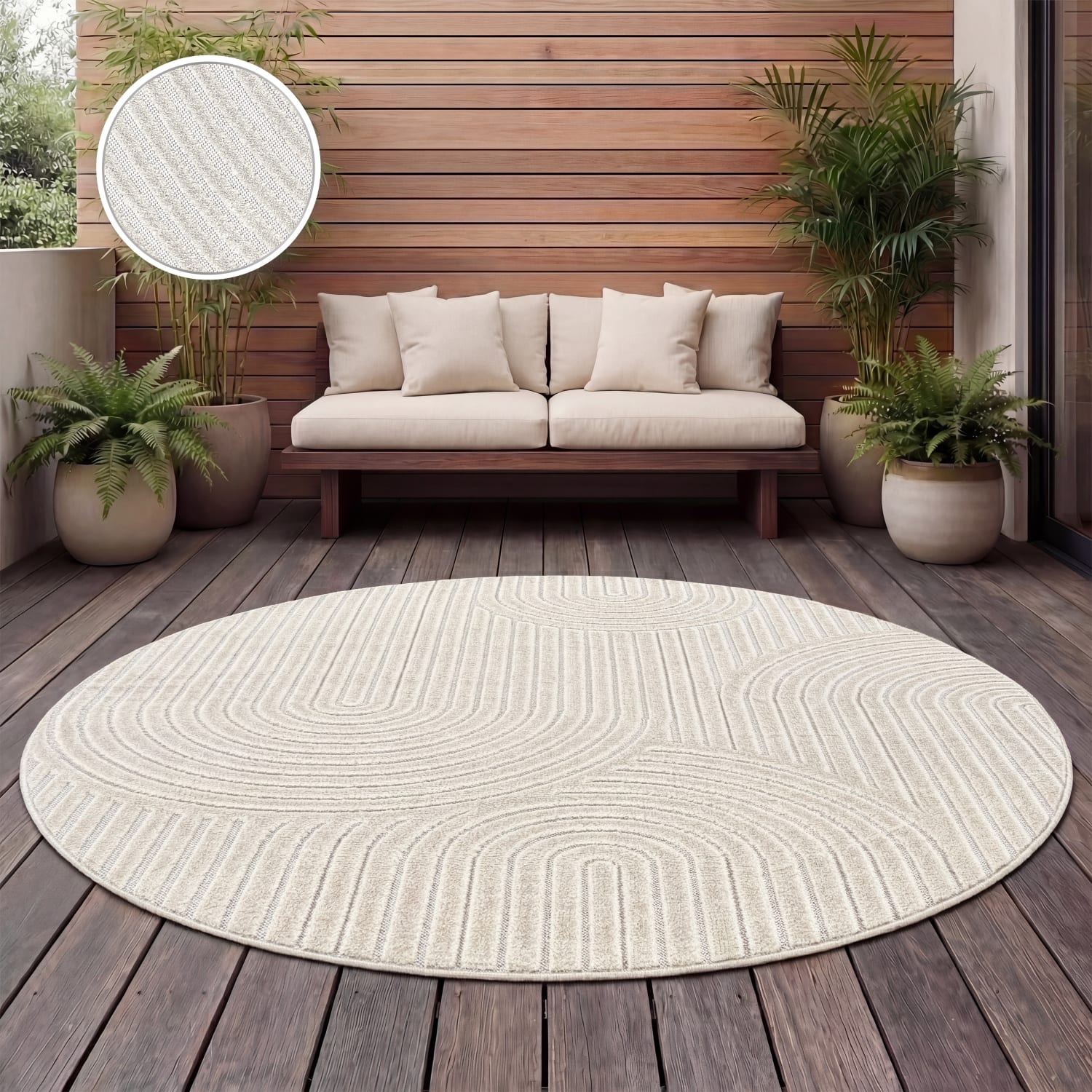 In- & Outdoor-Teppich Cotton Creme
