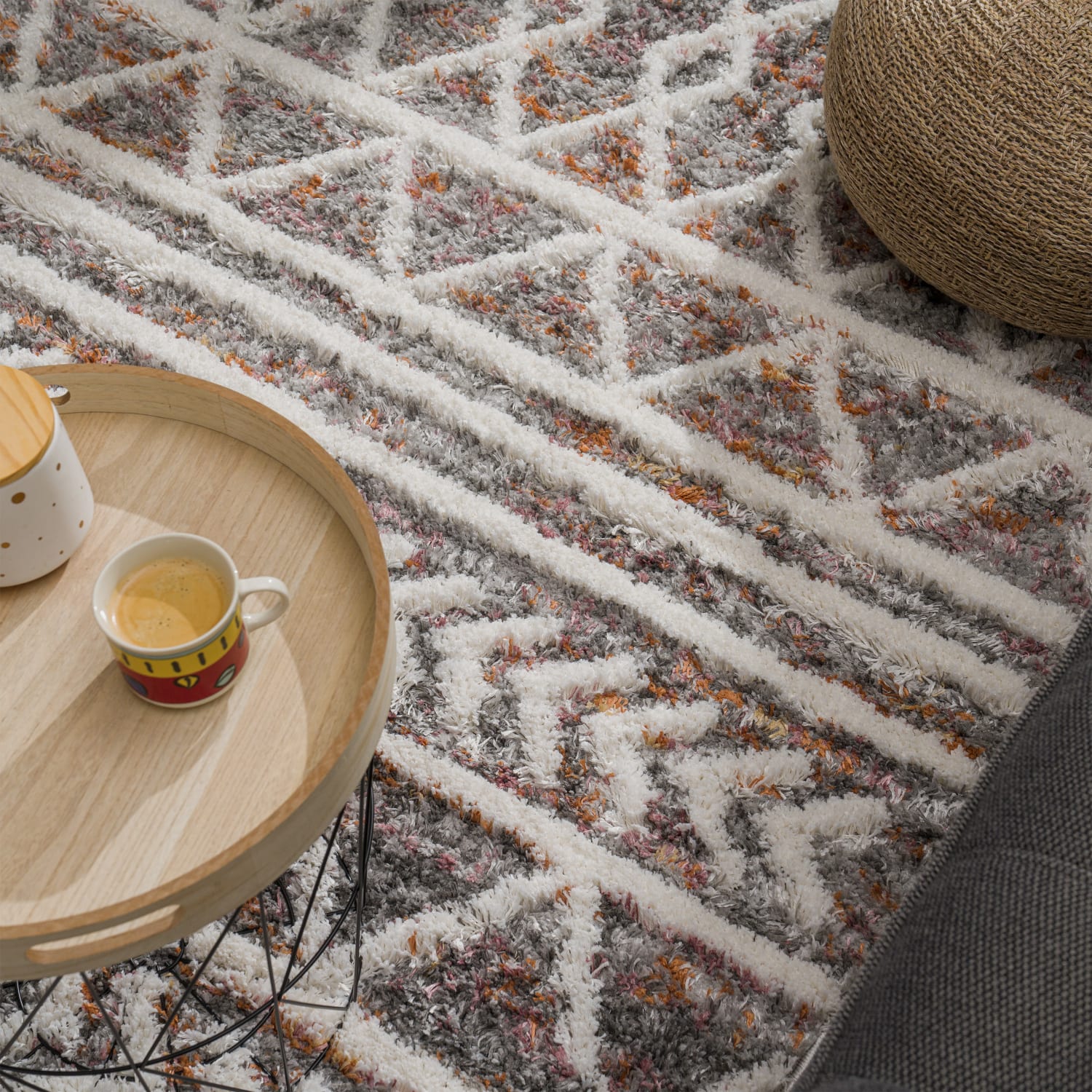 Hochflorteppich Monza Mehrfarbig