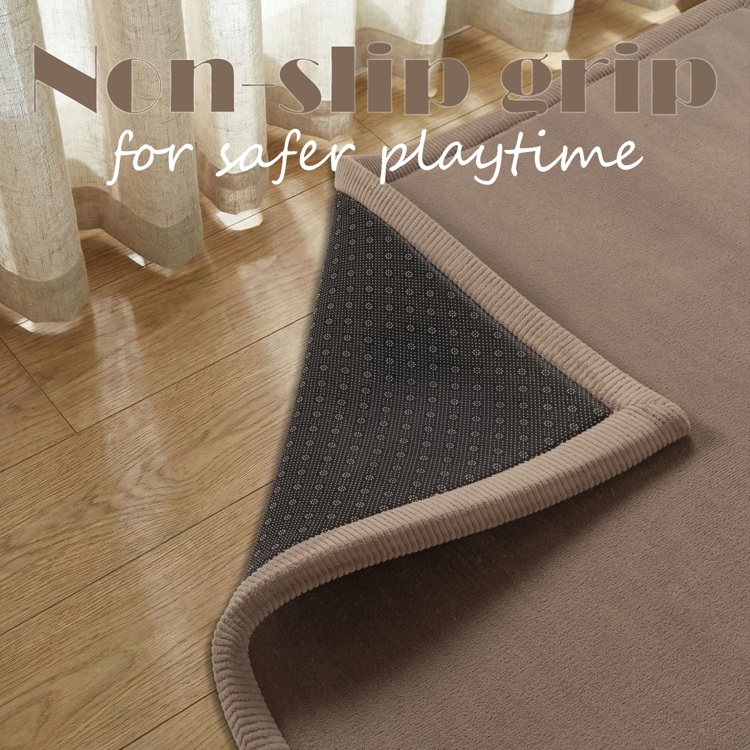 Kinderteppich waschbar Tatami Beige