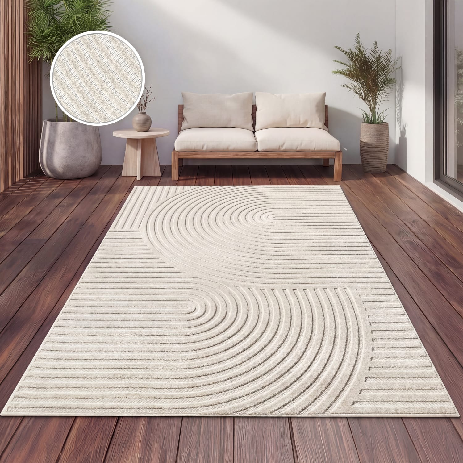 In- & Outdoor-Teppich Cotton Creme