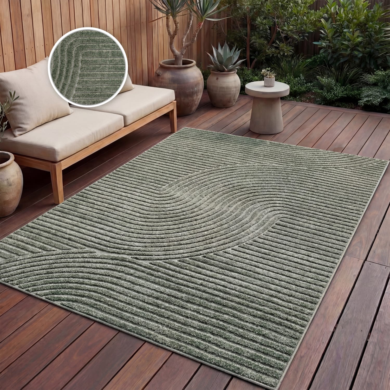 In- & Outdoor-Teppich Cotton Grün