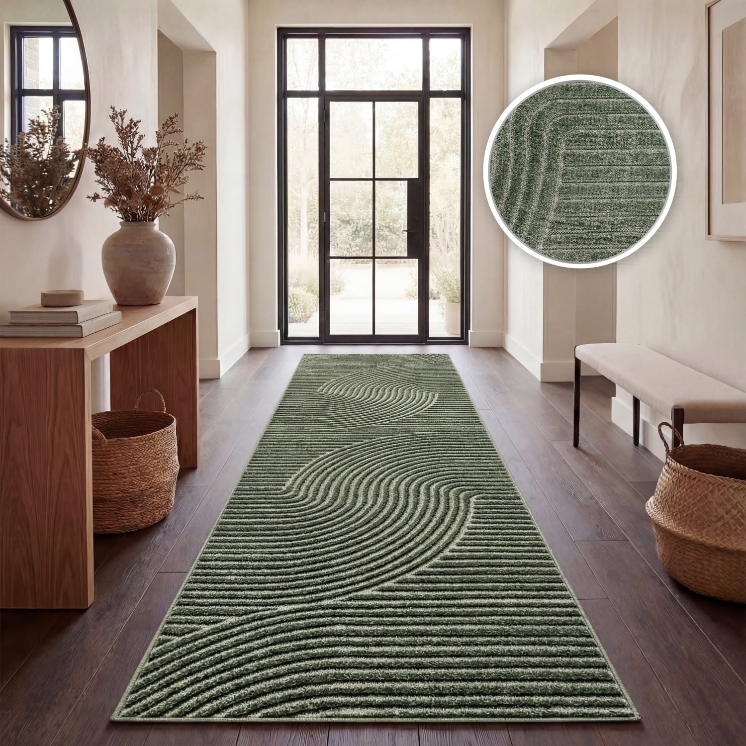 In- & outdoor-teppich Cotton | Grün | 60x100 cm
