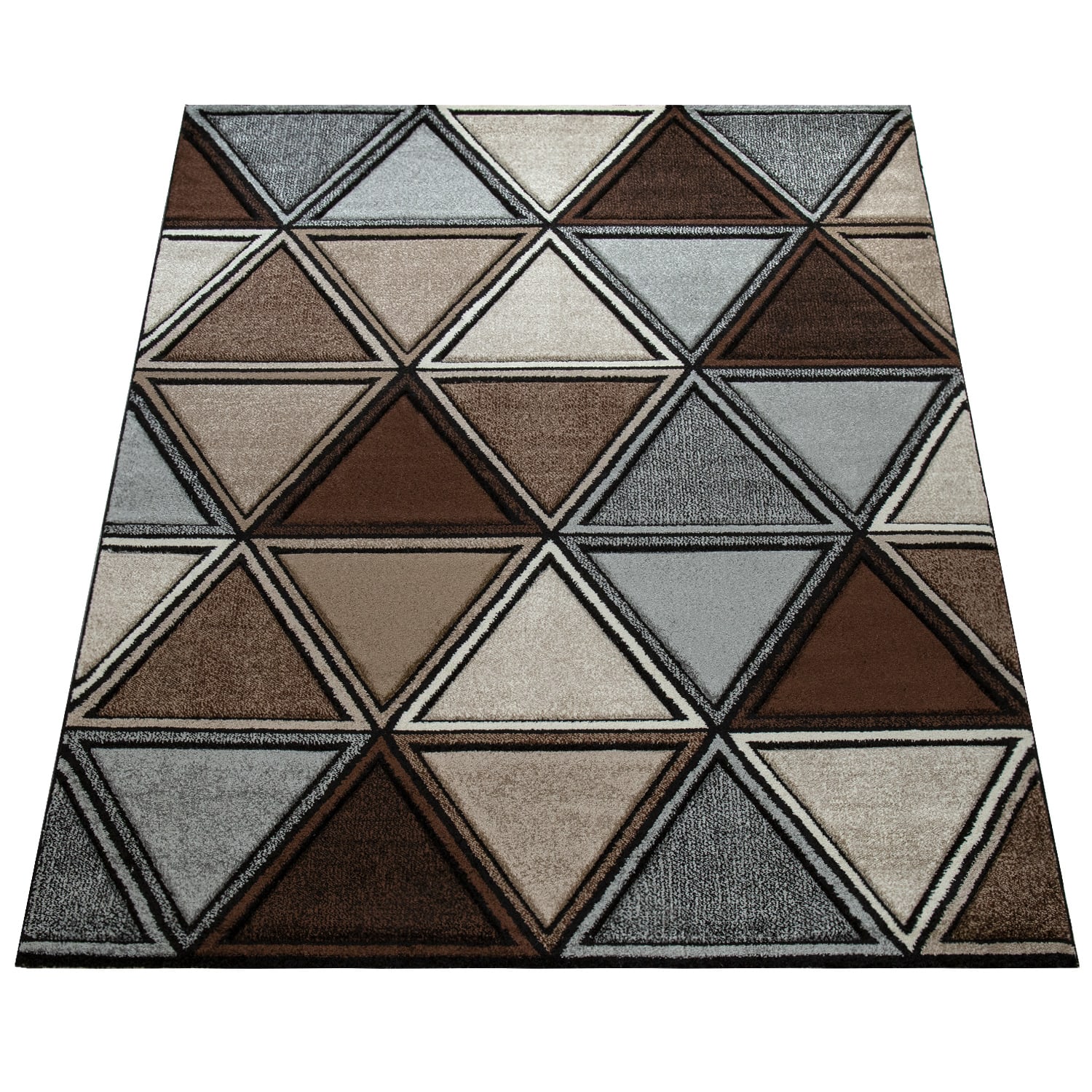 Moderner-Teppich Diamond Braun