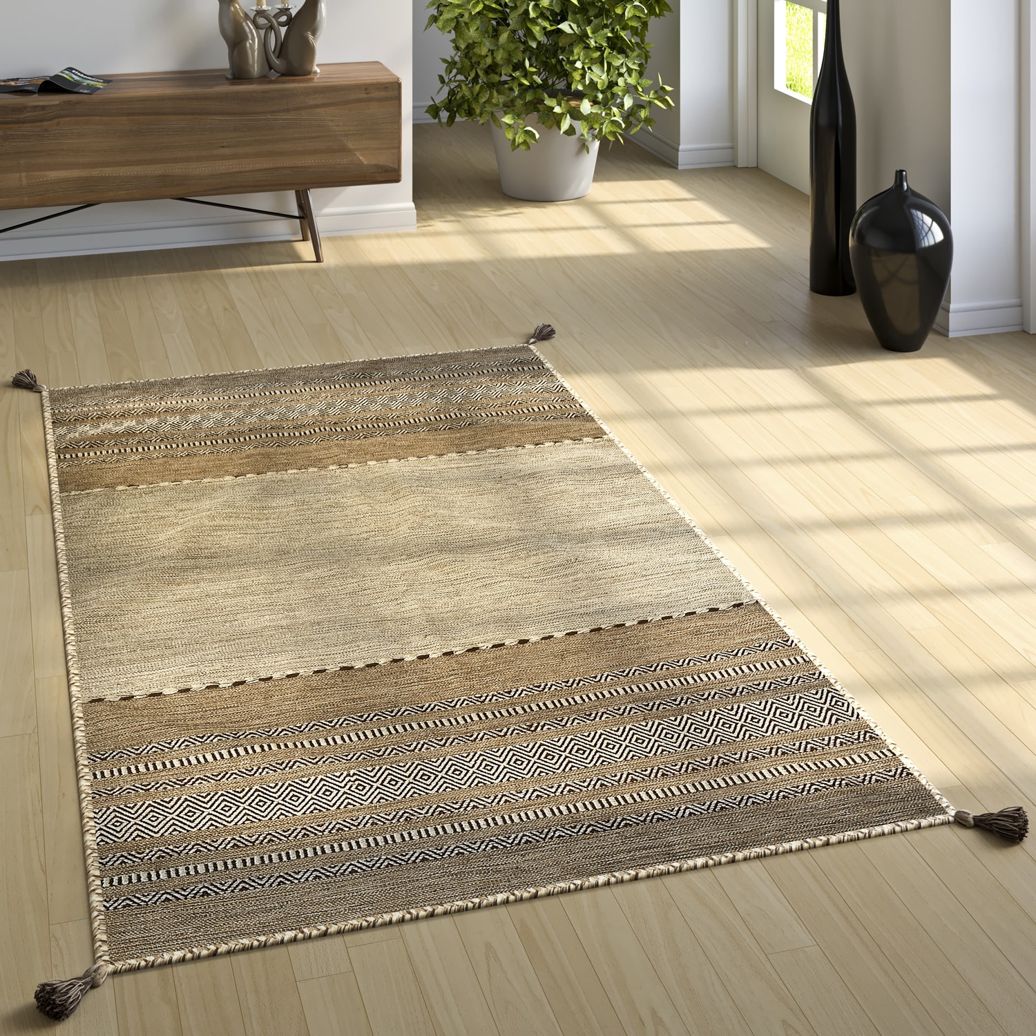 Teppich Kilim Beige