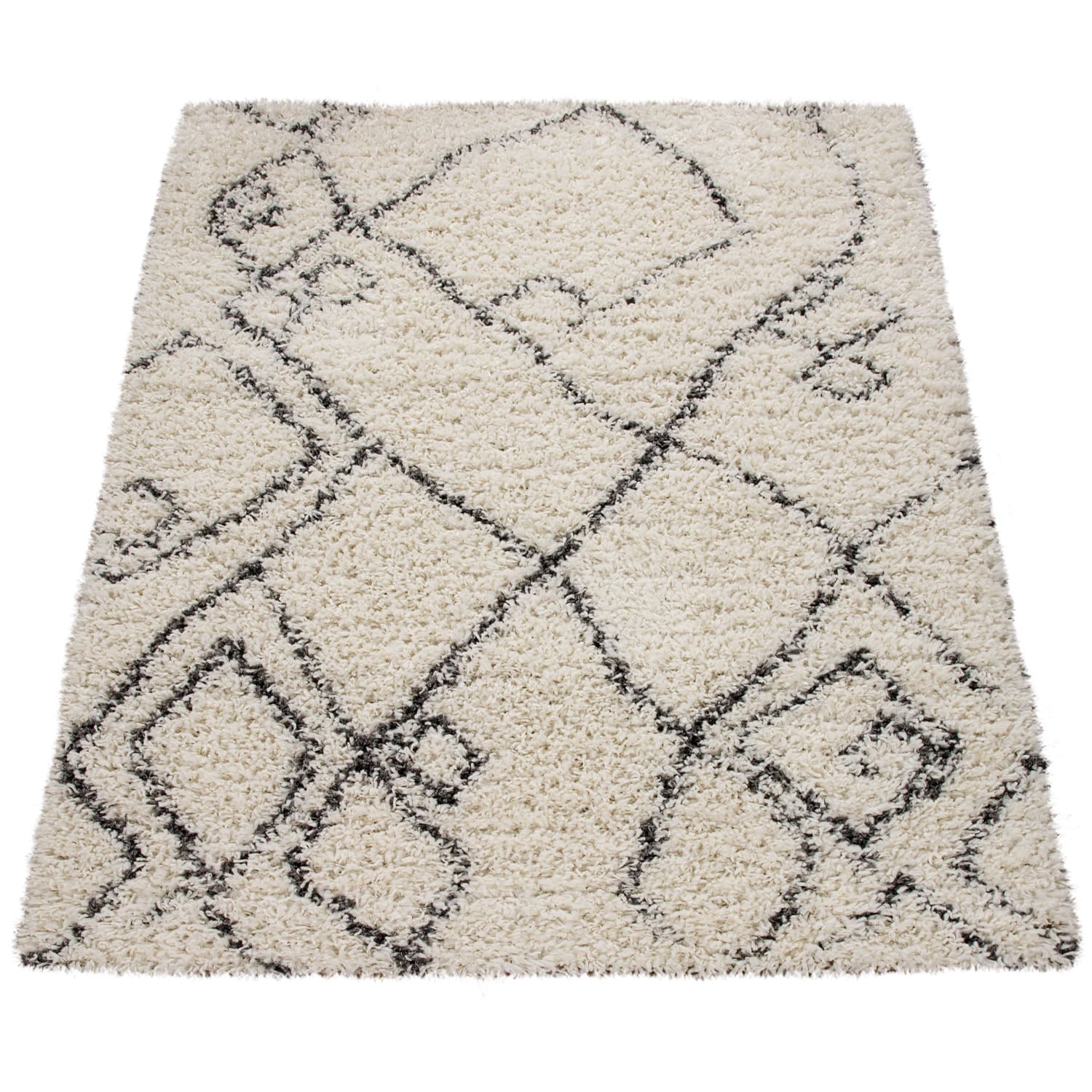 Shaggyteppich Kalmar Creme-Anthrazit