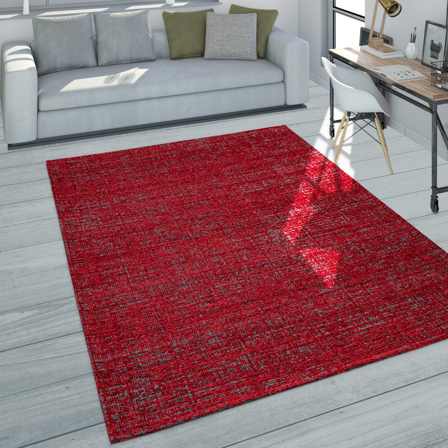 Flachgeweber Teppich Mariba Rot
