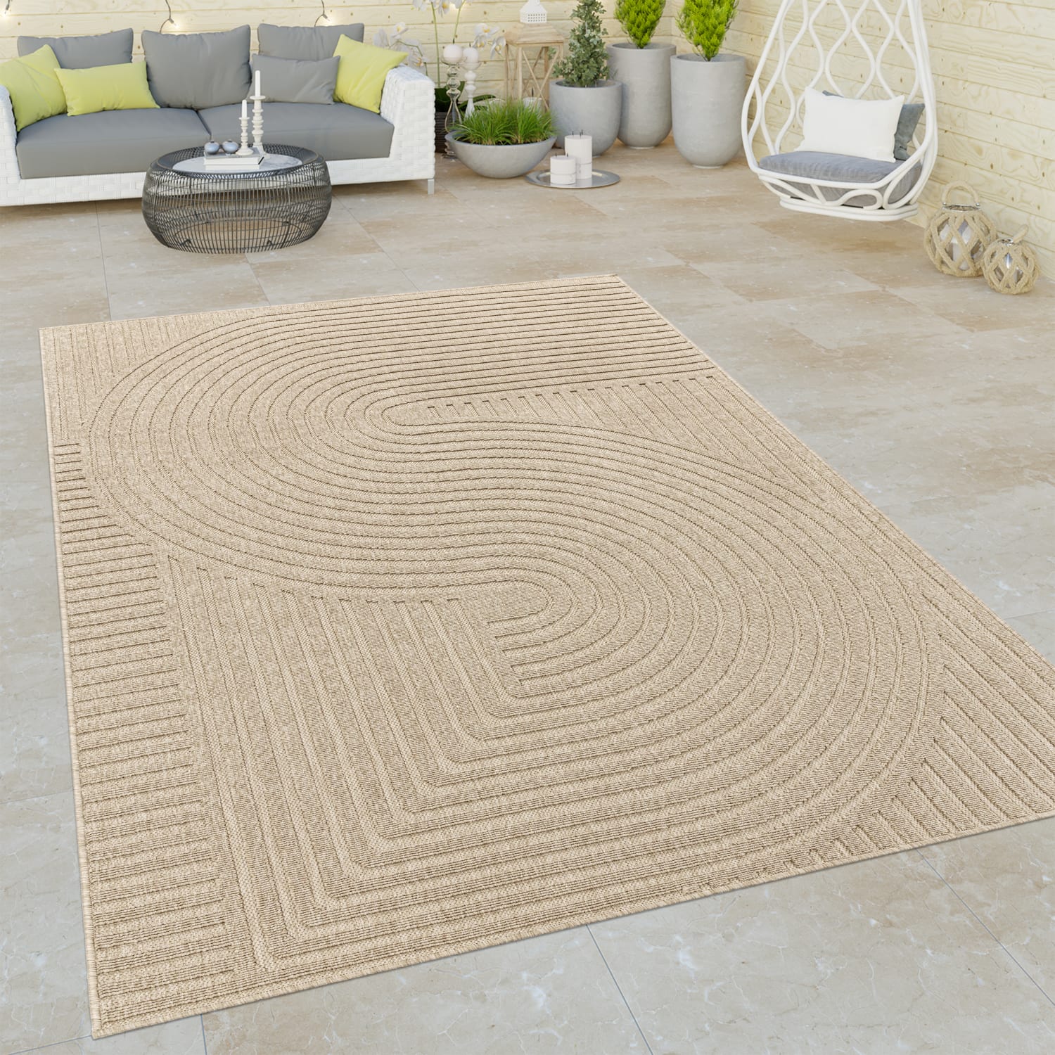 In- & Outdoor-Teppich Brugge Beige