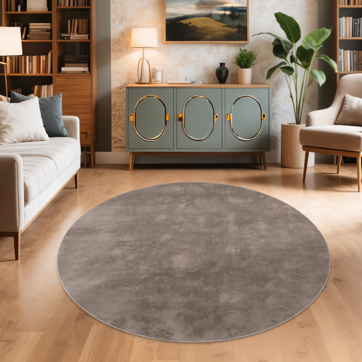 Flauschteppich Soft Taupe