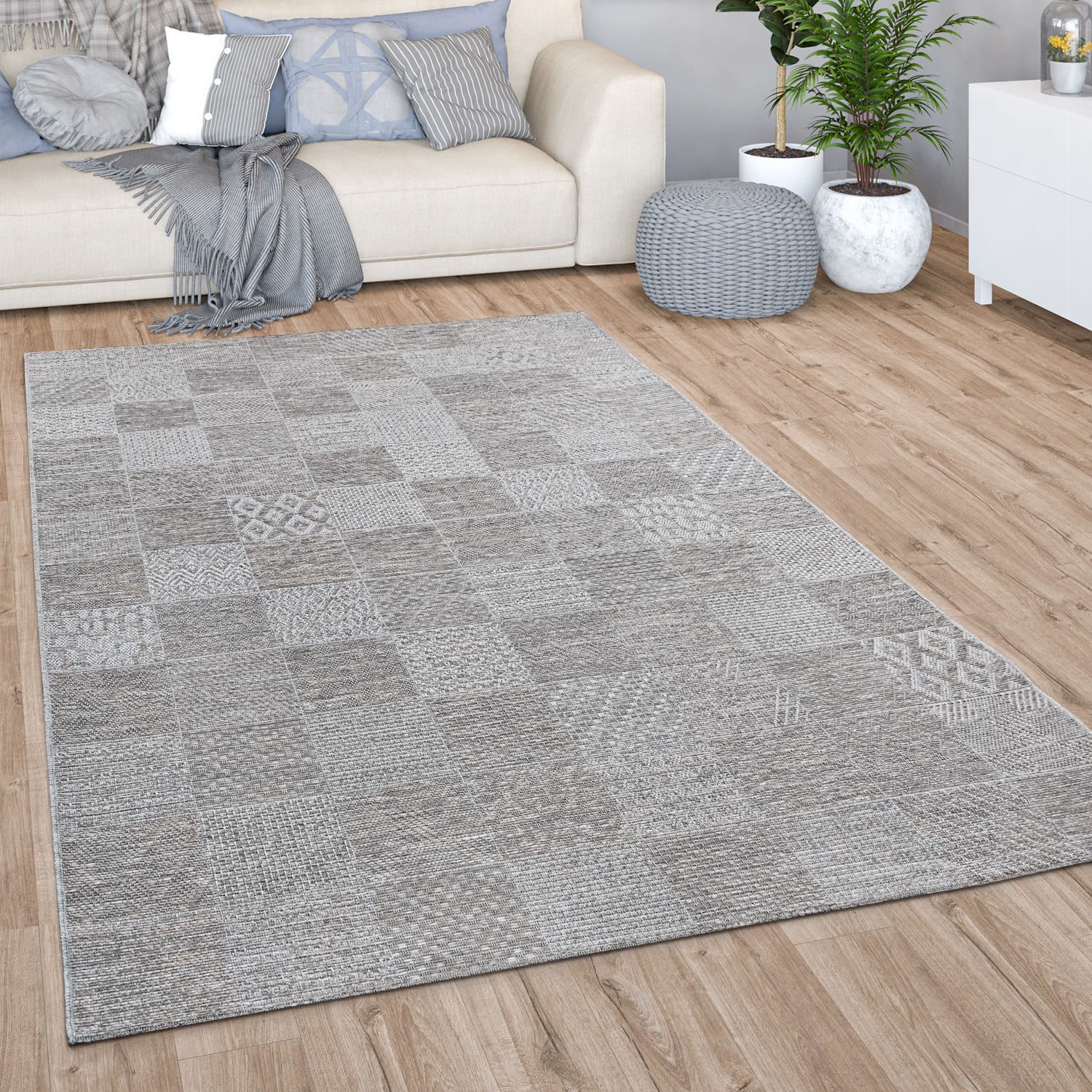 In- & Outdoor-Teppich Vermont Grau-Beige