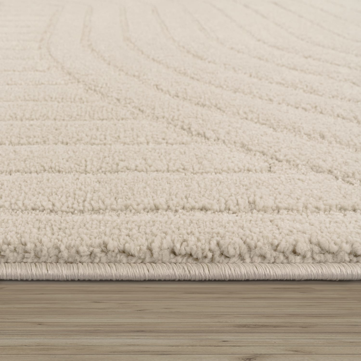 Moderner-Teppich Aura Creme