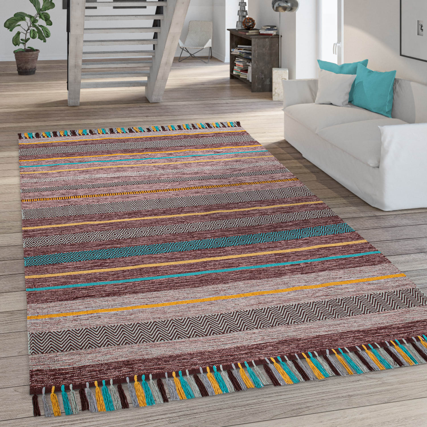 Teppich Kilim Braun